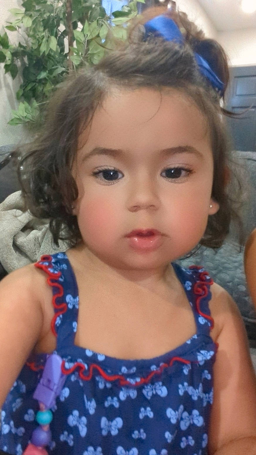 Gabriella joined the competition — help win amazing prizes! baby_toddler_clothing, blue, cheek, child, chin, eyebrow, eyelash, face, facial_expression, goggles, hair, happy, iris, lip, mouth, neck, nose, person, skin, smile