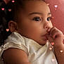 baby, blanket, child, closeup, cute, expression, face, filter, hand, heart_shapes, indoor, peaceful, pink, portrait, resting, sleepy, soft_light, thumb_sucking, toddler, young
