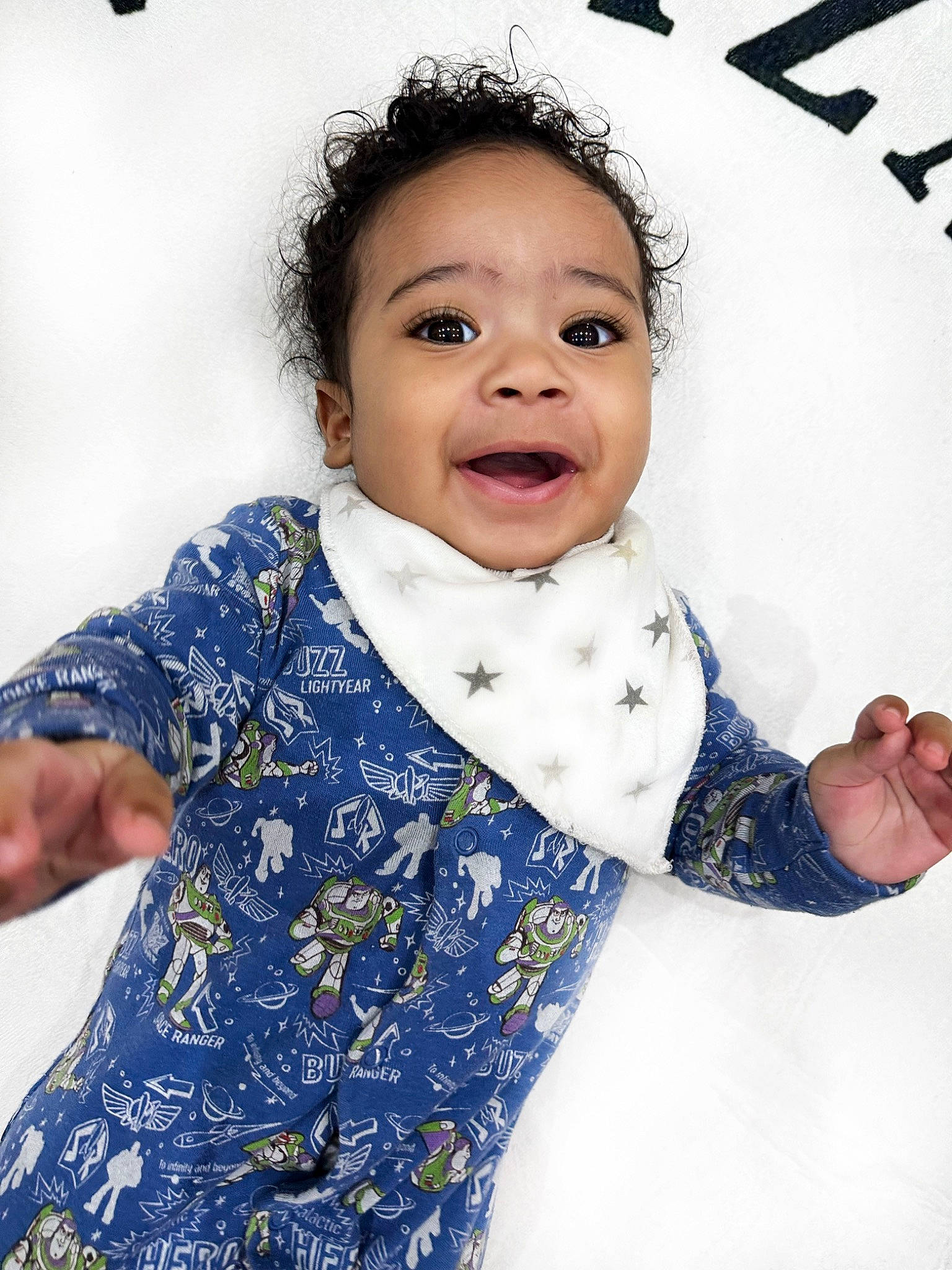 Amari joined the competition — help win amazing prizes! baby_toddler_clothing, cheek, child, electric_blue, eyelash, fashion, fashion_design, flash_photography, fun, gesture, hairstyle, happy, neck, nose, outerwear, pattern, person, sleeve, standing, toddler