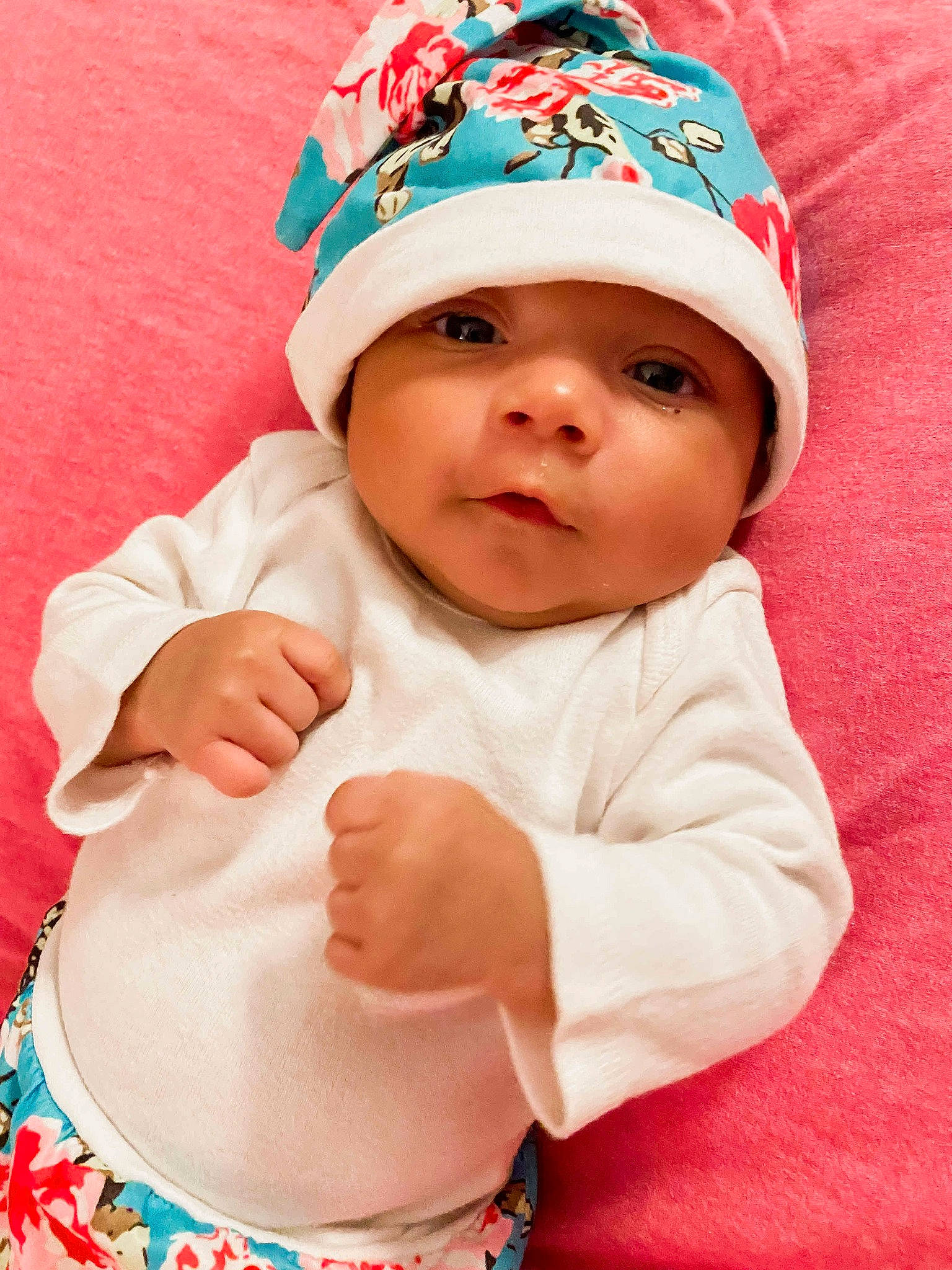 Kaiya is registered to the contest to win money with this photo: baby, baby_products, baby_sleeping, baby_toddler_clothing, cap, carmine, cheek, child, comfort, hand, happy, hat, headwear, human_body, linens, lip, person, pink, skin, sleeve