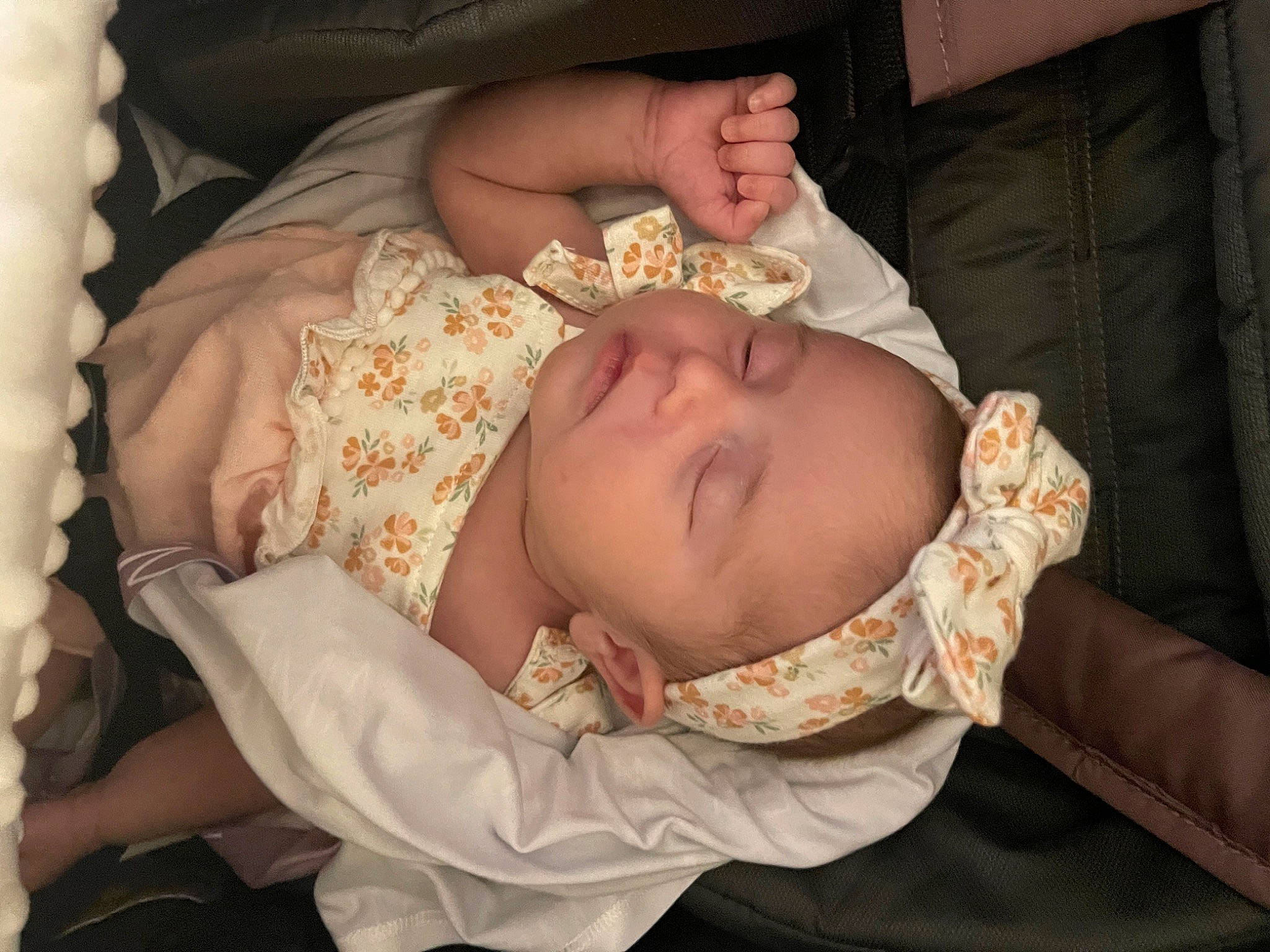 Amelia joined the competition — help win amazing prizes! baby, baby_products, baby_toddler_clothing, cheek, child, comfort, eye, eyebrow, eyelash, finger, flesh, hand, iris, mouth, nose, pattern, person, room, skin, sleep