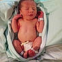baby, baby_bracelet, bed, blanket, cute, diaper, feet, hands, hospital, indoors, infant, lying, newborn, peaceful, person, resting, skin, sleeping, soft, wrapped