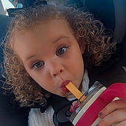 Freya joined the competition — help win amazing prizes! accessories, baby, belt, bodypart, car, car_interior, carseat, cream, dessert, eating, face, finger, food, hand, head, icecream, person, photography, portrait, transportation