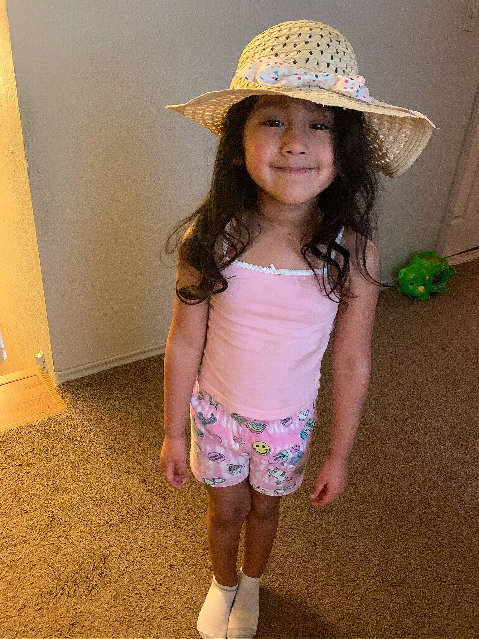 Arielle joined the competition — help win amazing prizes! arm, baby_toddler_clothing, cool, face, facial_expression, fawn, hair, happy, hat, head, headgear, headwear, human_body, joy, neck, person, shorts, skin, sleeve, smile