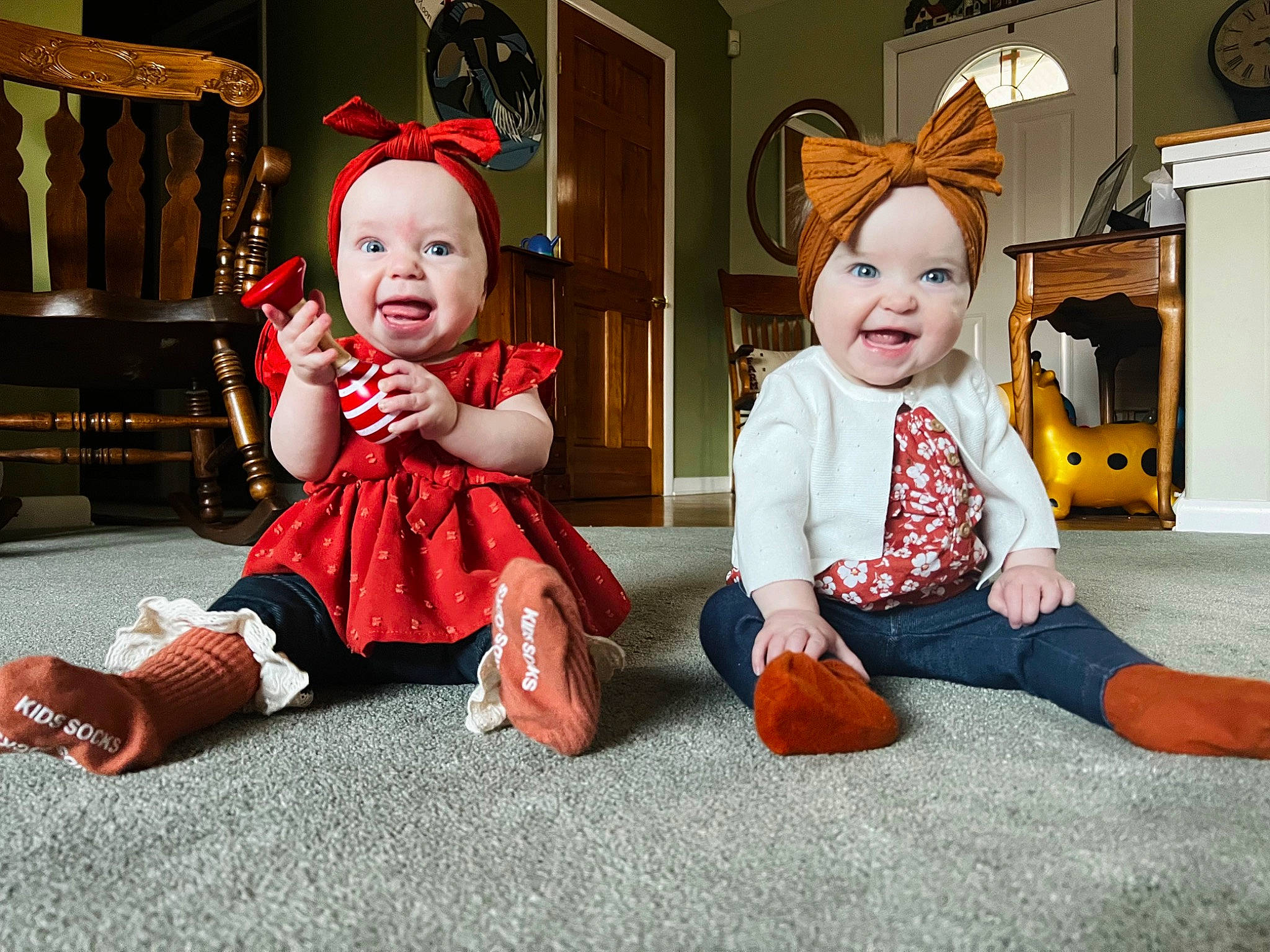 Sofia joined the competition — help win amazing prizes! baby, baby_toddler_clothing, bench, child, costume, costume_hat, event, eye, flooring, fun, happy, hat, headwear, holiday, home_appliance, mammal, person, sitting, skin, smile