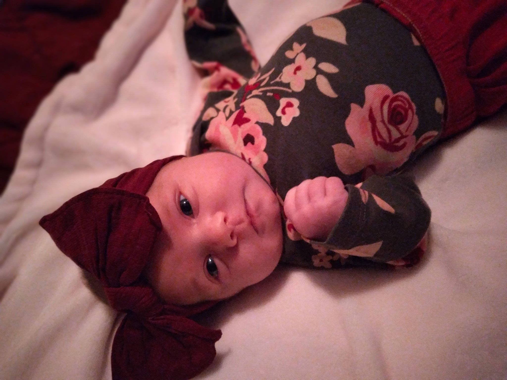 Rayla joined the competition — help win amazing prizes! baby, baby_toddler_clothing, brown, carmine, cheek, child, comfort, eye, fashion_accessory, head, linens, lip, person, pink, plant, skin, sleeve, textile, toddler, tree