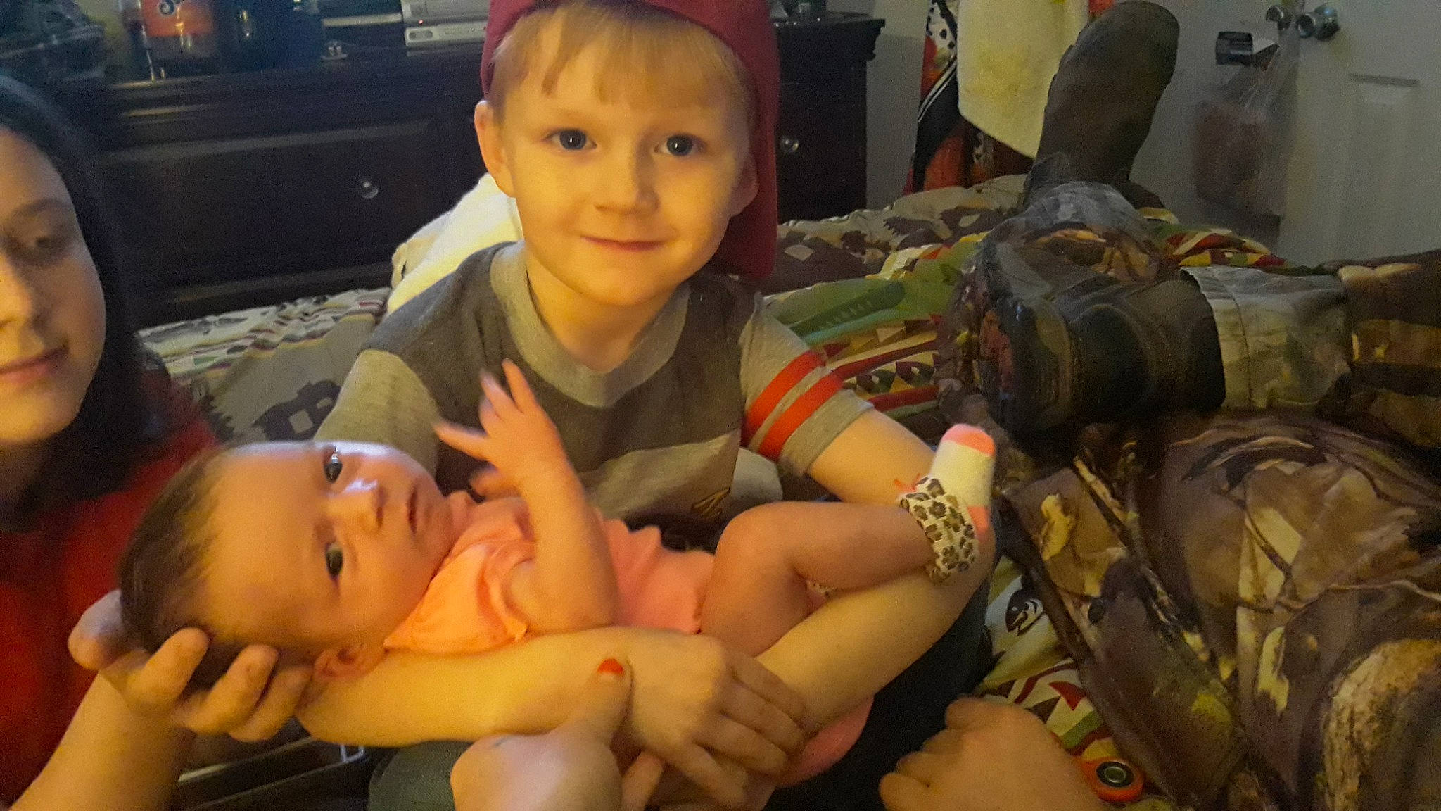 Katelyn is registered to the contest to win money with this photo: baby, birth, child, finger, joy, mouth, person, thumb, toddler