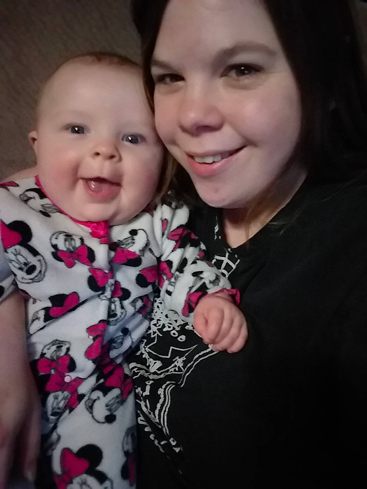 Kylie is registered to the contest to win money with this photo: baby, cheek, child, chin, eye, face, facial_expression, fun, happy, head, interaction, iris, joy, lip, mother, nose, people, person, pink, skin