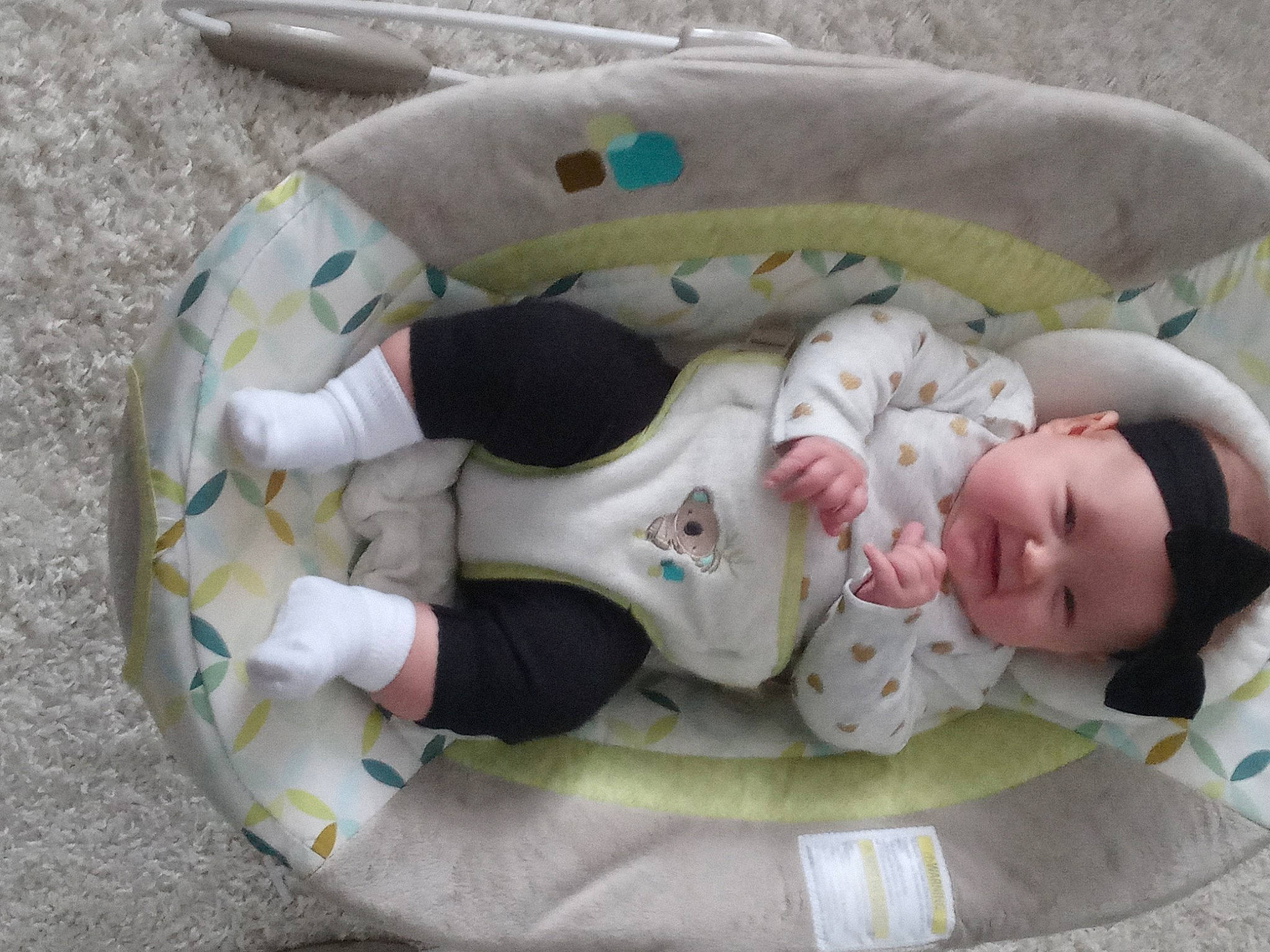 Harper joined the competition — help win amazing prizes! art, baby, baby_carriage, baby_products, baby_toddler_clothing, baby_toys, carmine, child, circle, comfort, fashion_accessory, grass, headwear, linens, nap, person, personal_protective_equipment, plastic, toddler, toy