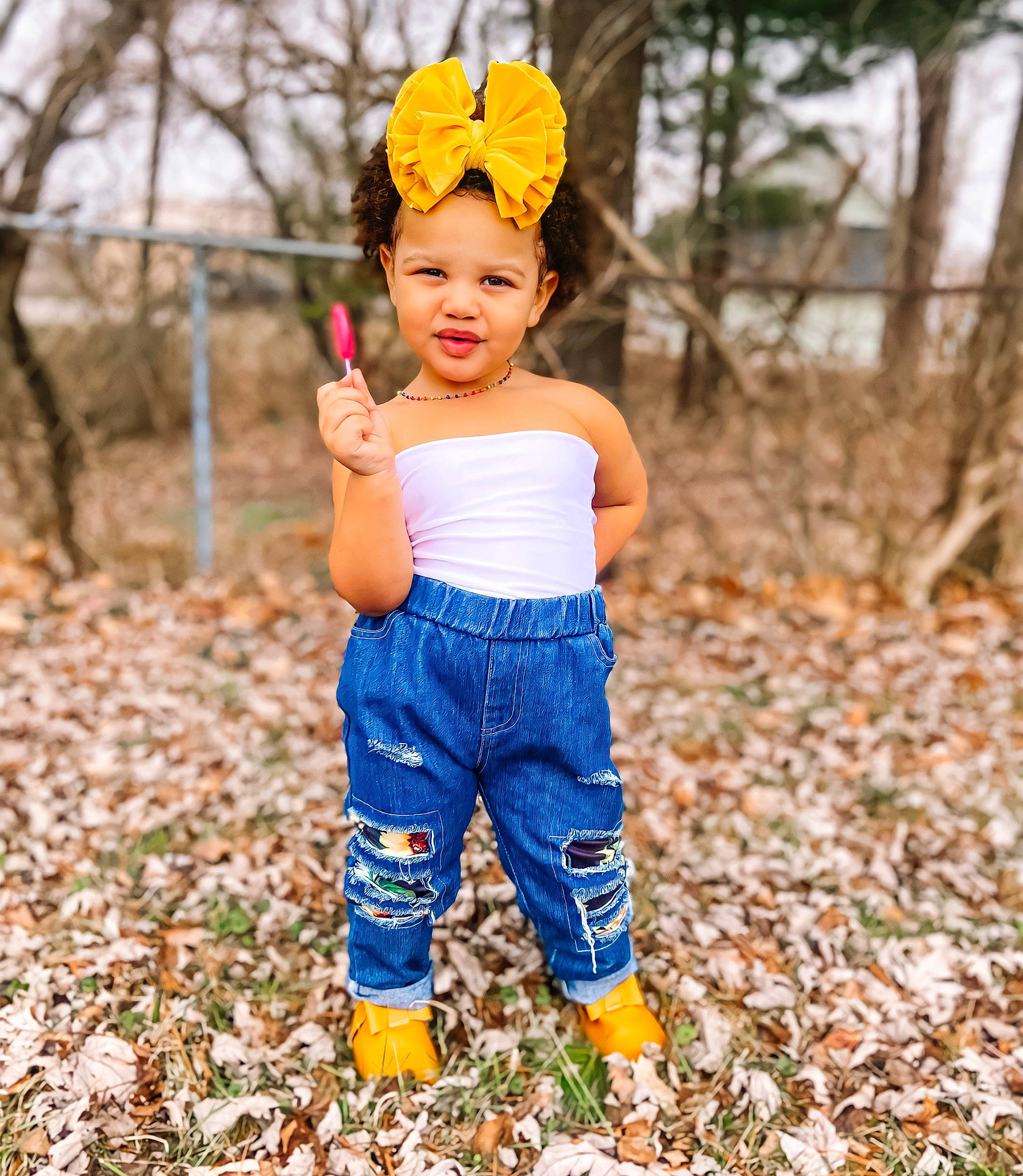 Amiyah joined the competition — help win amazing prizes! arm, baby_toddler_clothing, botany, branch, cap, cool, eye, hair, happy, head, human_body, leaf, leg, people_in_nature, person, plant, street_fashion, t_shirt, tree, waist