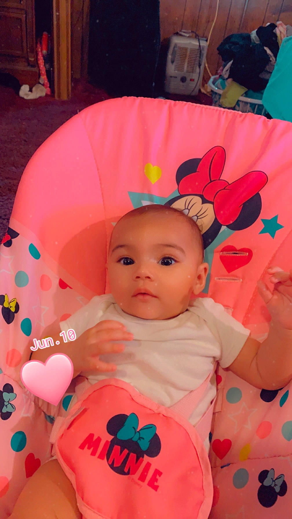 Mayah joined the competition — help win amazing prizes! baby, baby_products, baby_sleeping, baby_toddler_clothing, baby_toys, cheek, child, comfort, fun, happy, linens, magenta, orange, pattern, peach, person, pink, red, textile, toddler