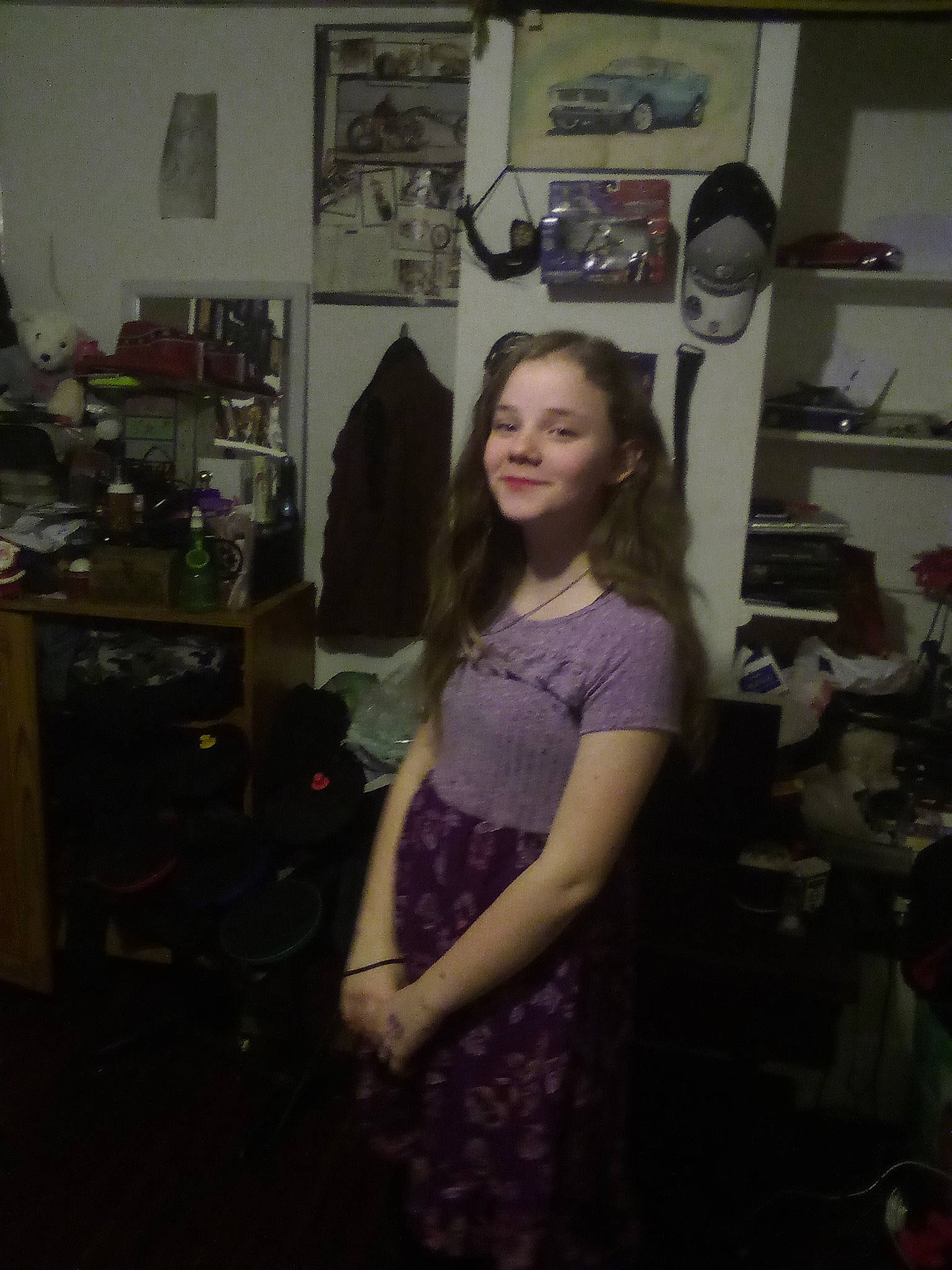 Jaylynn joined the competition — help win amazing prizes! black_hair, dress, fun, joy, long_hair, person, room, shoulder, smile