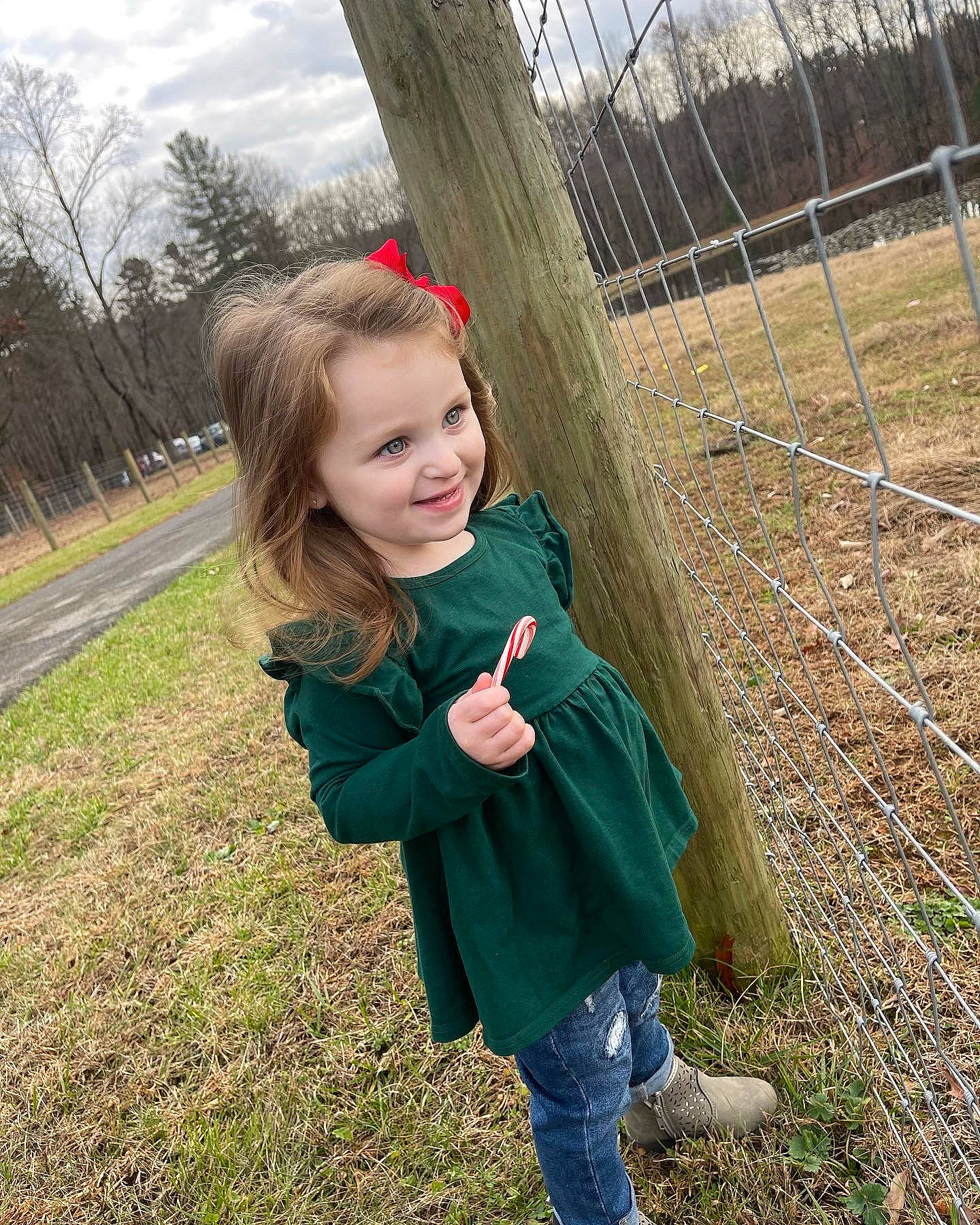 Charlee joined the competition — help win amazing prizes! blond, child, cloud, fence, fun, grass, grass_family, grassland, happy, jeans, joy, meadow, mesh, people_in_nature, person, plant, recreation, sky, smile, toddler