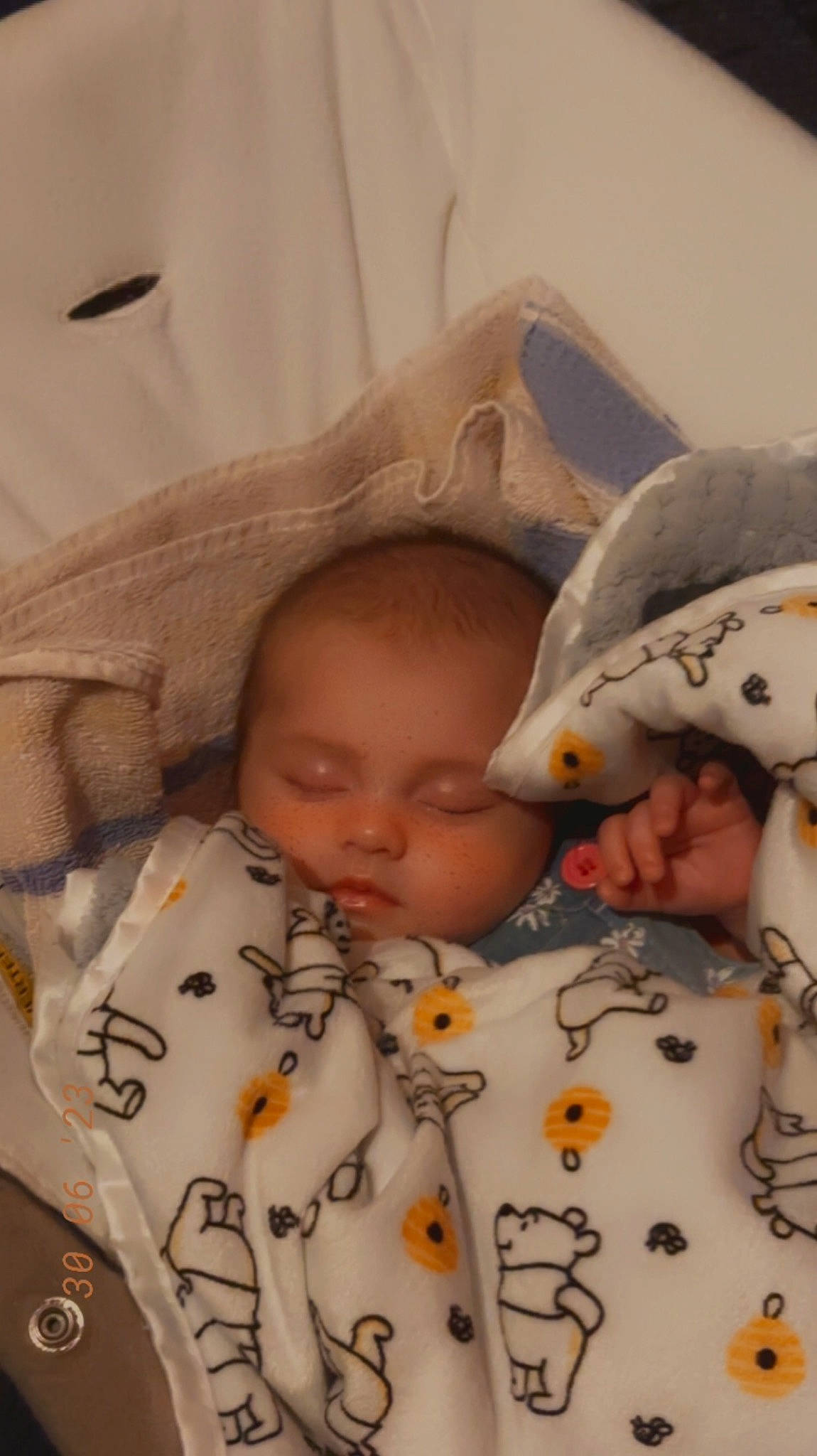 Stella is registered to the contest to win money with this photo: baby, baby_products, baby_safety, baby_sleeping, baby_toddler_clothing, bedding, bedtime, cheek, child, collar, comfort, infant_bed, linens, pattern, person, room, sleep, sleeve, textile, toddler