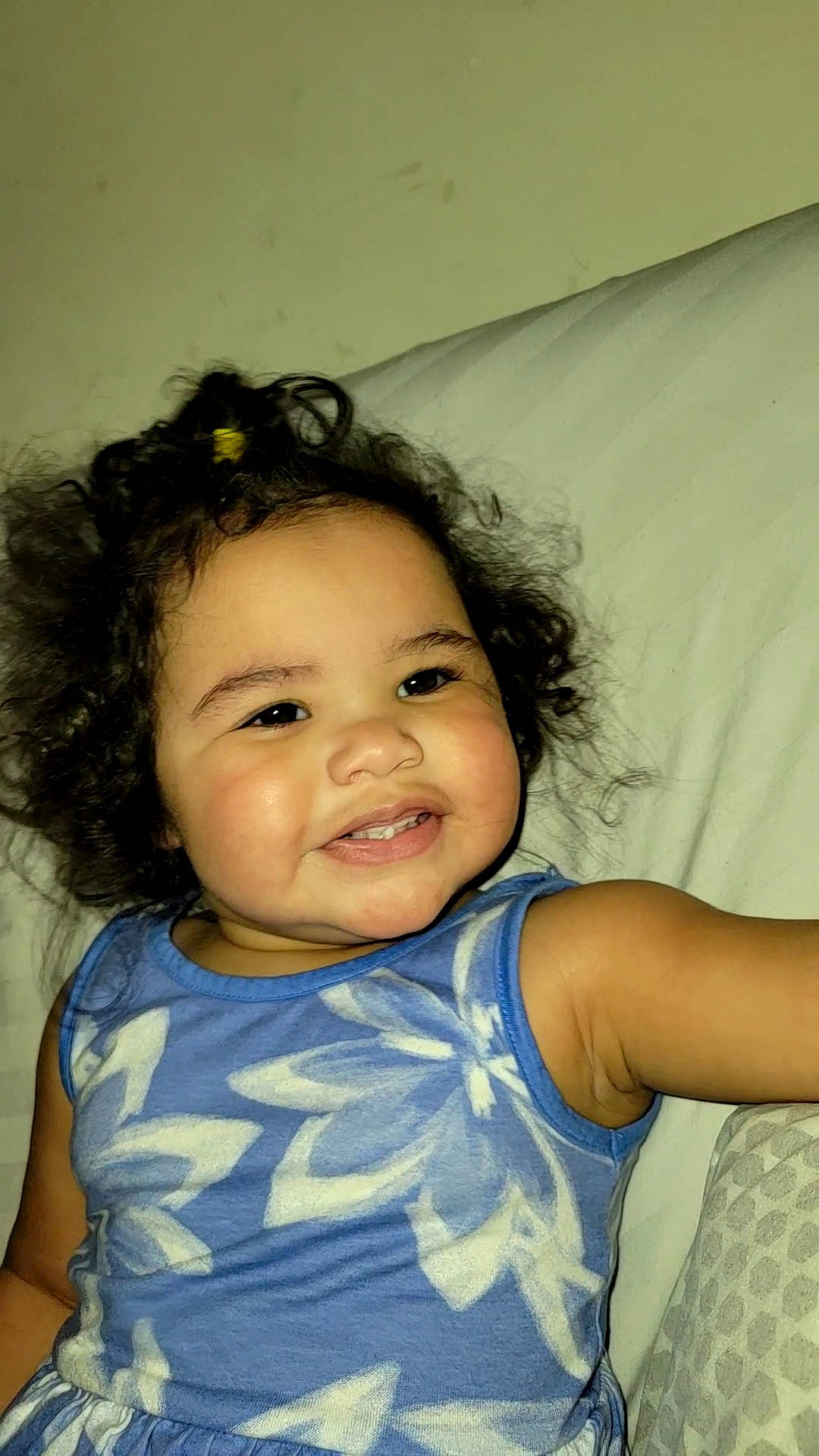 Janiyah is registered to the contest to win money with this photo: baby_toddler_clothing, black_hair, cheek, child, comfort, eyebrow, eyelash, flash_photography, fun, happy, iris, joy, lip, neck, nose, person, shoulder, sitting, skin, smile