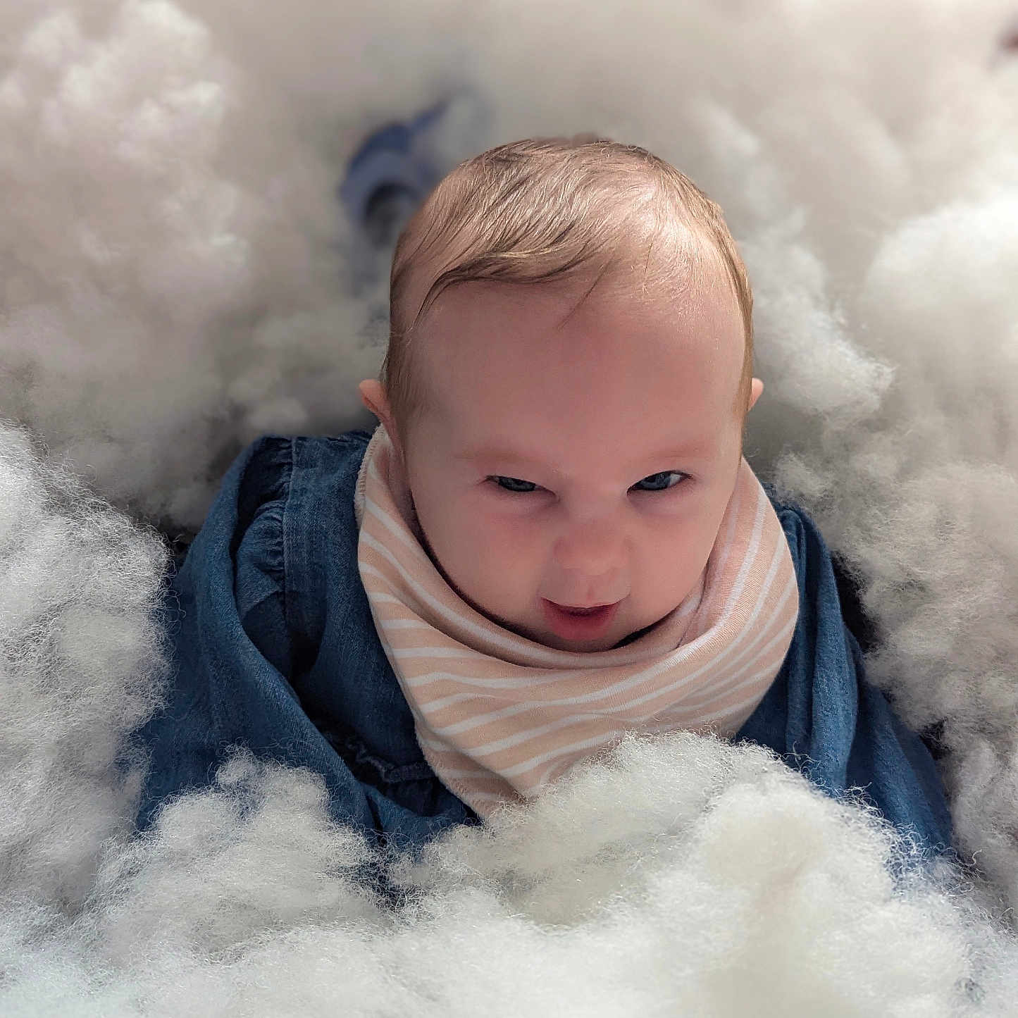 Mia joined the competition — help win amazing prizes! baby, blanket, bodypart, clothing, coat, face, finger, hand, happy, head, jacket, knitwear, newborn, pants, person, photography, portrait, scarf, smile, sweater