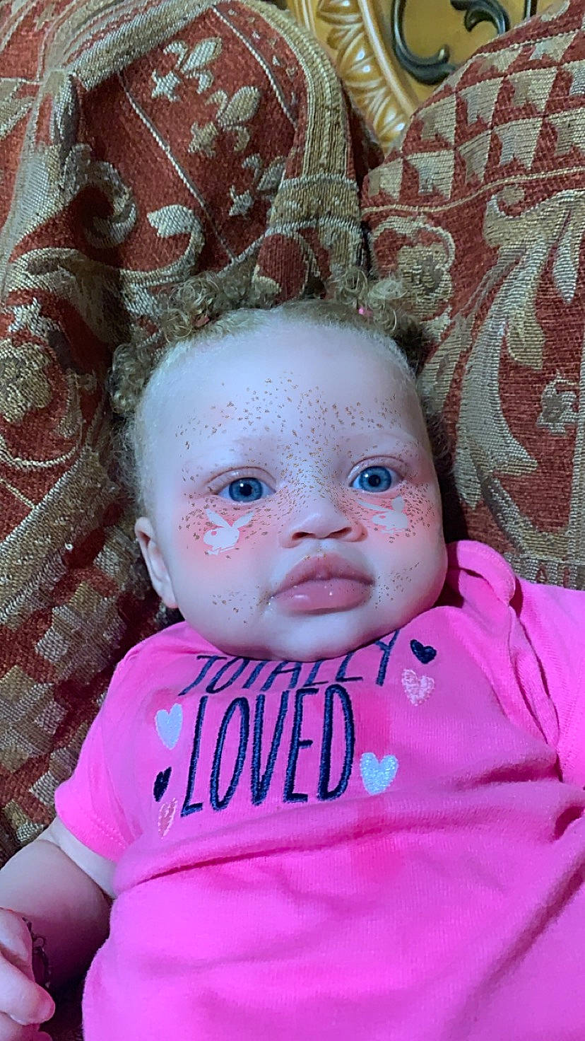 Kimora joined the competition — help win amazing prizes! baby, cheek, child, eye, face, forehead, head, lip, nose, person, pink, skin, smile, toddler