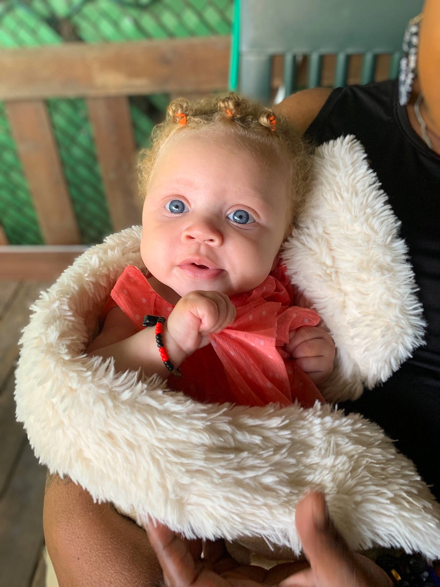 Kimora joined the competition — help win amazing prizes! baby, baby_products, child, child_model, fawn, fur, head, person, product, sitting, skin, toddler