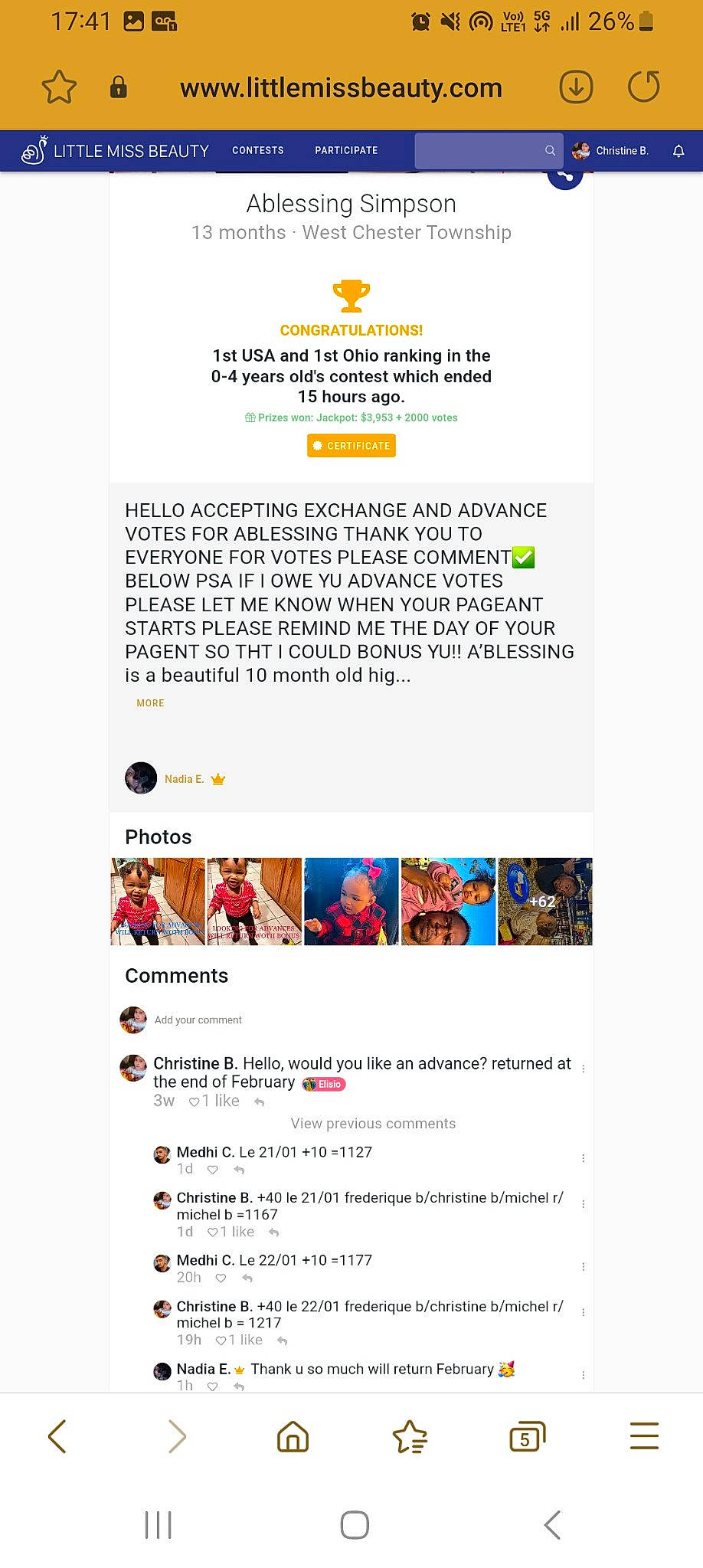 Elisio a rejoint le concours — aidez-le/la à gagner de superbes lots ! advertising, brand, font, parallel, person, screenshot, software, web_page, website