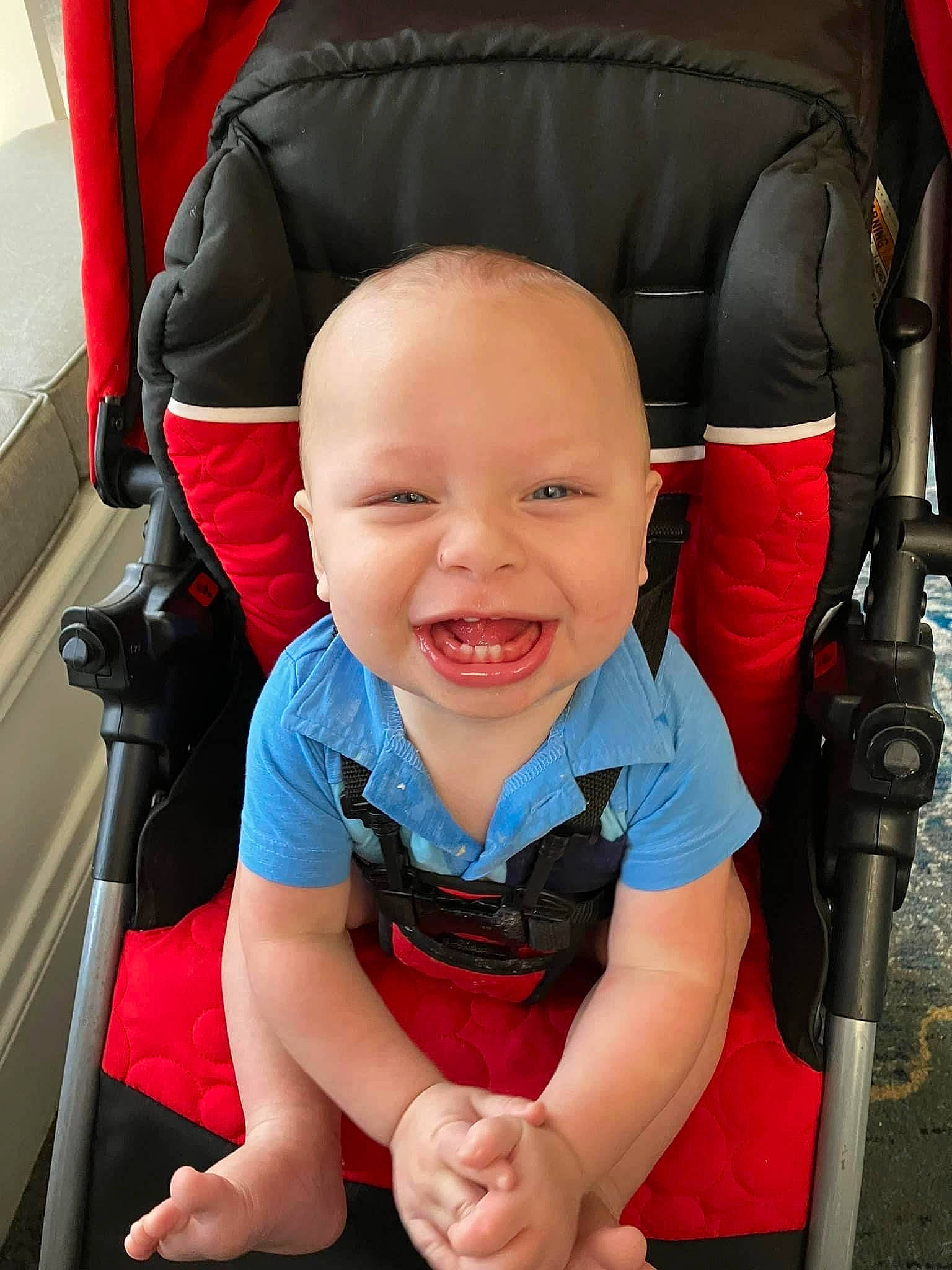 Graycen joined the competition — help win amazing prizes! baby, baby_carriage, baby_products, baby_toddler_clothing, beauty, car_seat, child, comfort, electric_blue, fun, happy, joy, person, photograph, product, sitting, skin, smile, snapshot, thumb