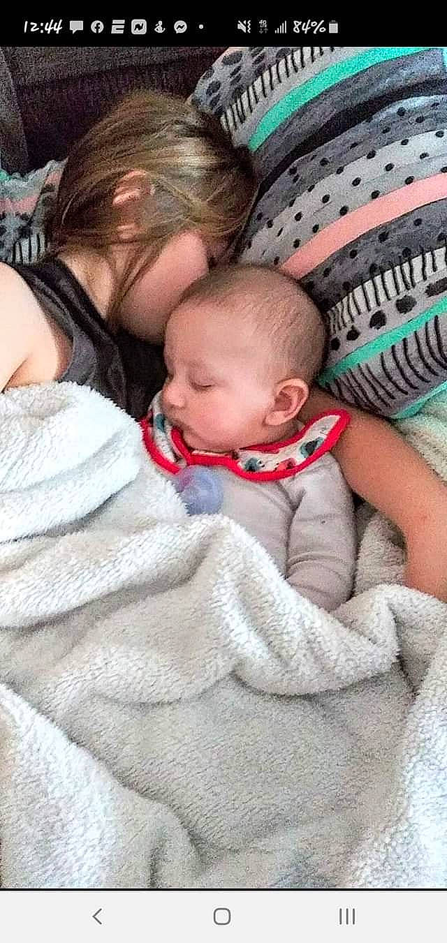 Avalee is registered to the contest to win money with this photo: baby, baby_products, baby_toddler_clothing, cheek, child, comfort, couch, fun, grass, hairstyle, happy, linens, mouth, nose, organ, people, person, sitting, skin, toddler