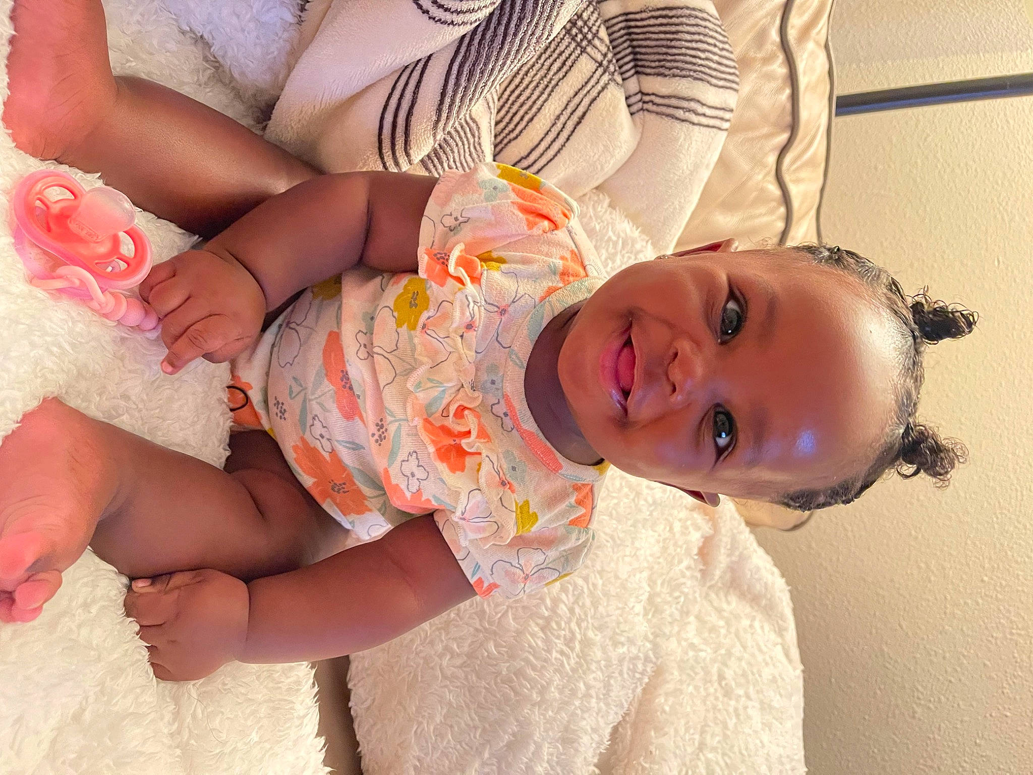 Kynlee joined the competition — help win amazing prizes! baby_toddler_clothing, dress, facial_expression, finger, gesture, glasses, hand, happy, hat, human_body, joy, leg, mouth, neck, person, pink, skin, sleeve, smile, sunglasses