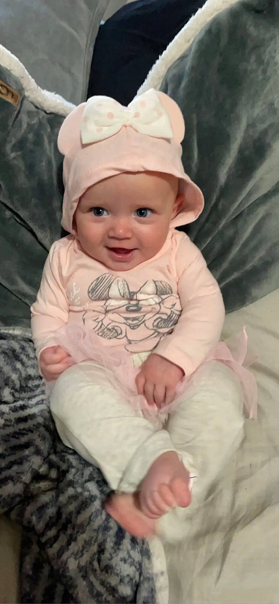 Haylee is registered to the contest to win money with this photo: baby, baby_toddler_clothing, beauty, cap, cheek, chin, eye, face, flash_photography, happy, head, headwear, iris, lip, person, photograph, pink, skin, sleeve, smile