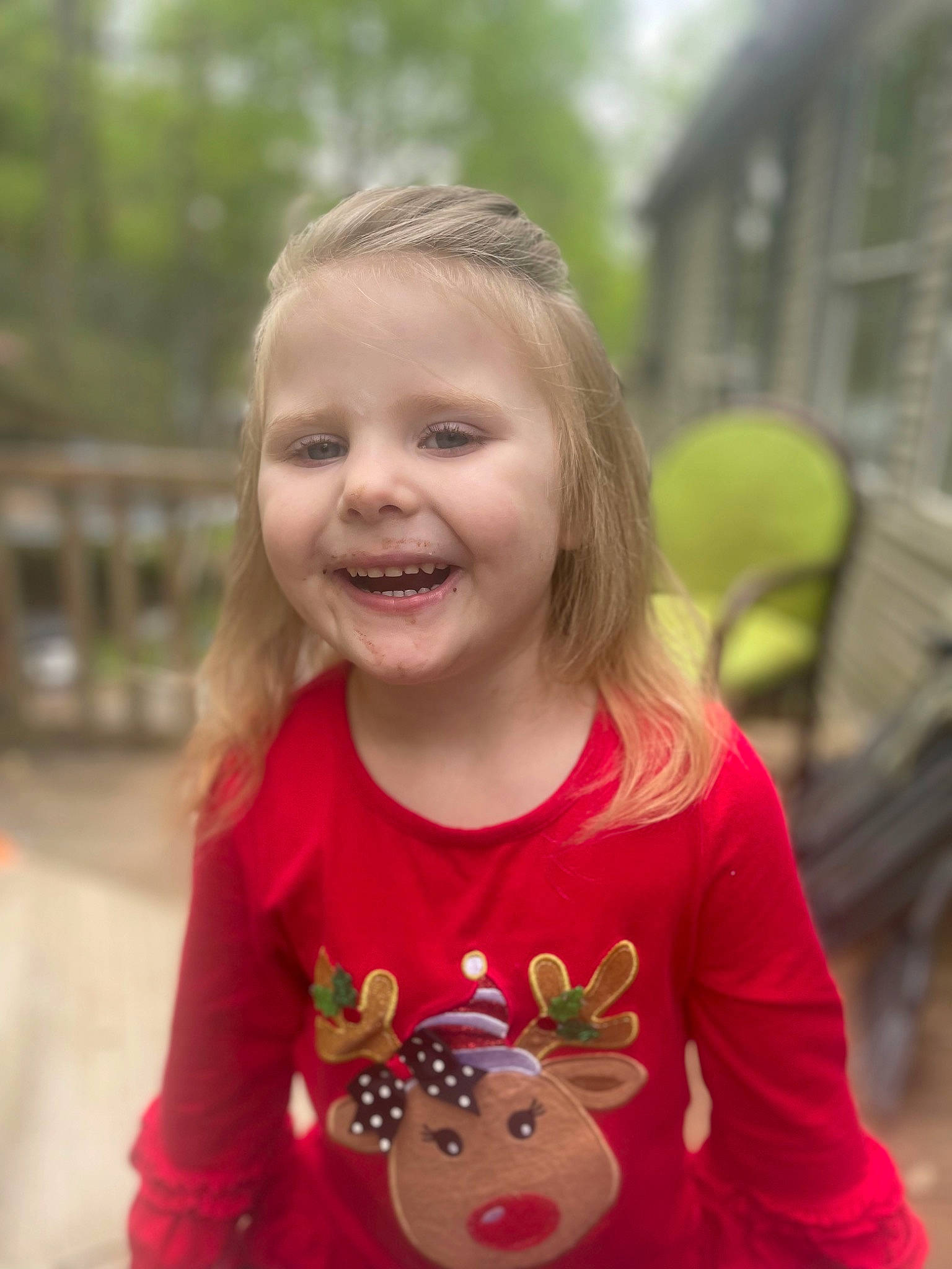 Chloe joined the competition — help win amazing prizes! baby_toddler_clothing, blond, child, eye, face, fun, grass, hair, happy, iris, joy, leisure, lip, mammal, person, skin, sleeve, smile, summer, t_shirt