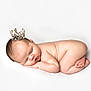 Isabella joined the competition — help win amazing prizes! newborn, baby, sleeping, crown, infant, peaceful, soft, skin, portrait, cute, child, resting, white_background, tiny, head, feet, hands, pose, peace, adorable