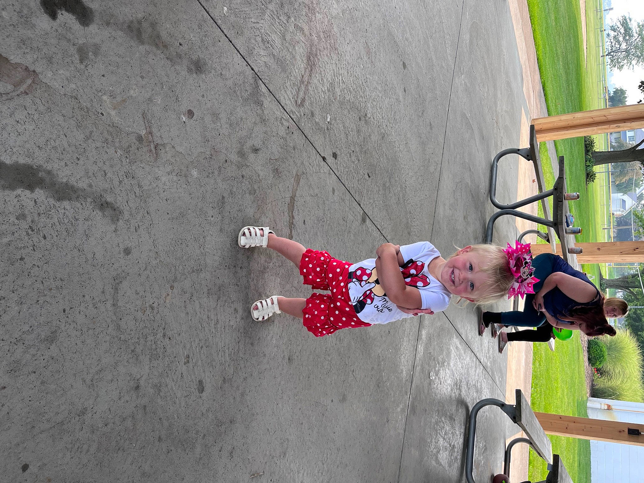 Jolene joined the competition — help win amazing prizes! asphalt, child, city, concrete, fun, grass, house, joy, leisure, person, plant, play, recreation, road_surface, rope, shadow, sidewalk, street, tire, toddler