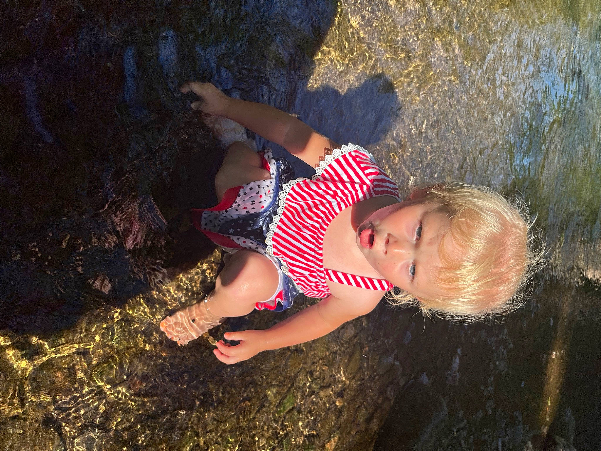 Jolene joined the competition — help win amazing prizes! baby, child, flash_photography, fun, grass, happy, human_leg, landscape, leaf, leisure, people_in_nature, person, recreation, reflection, rock, shadow, soil, tints_and_shades, toddler, vacation