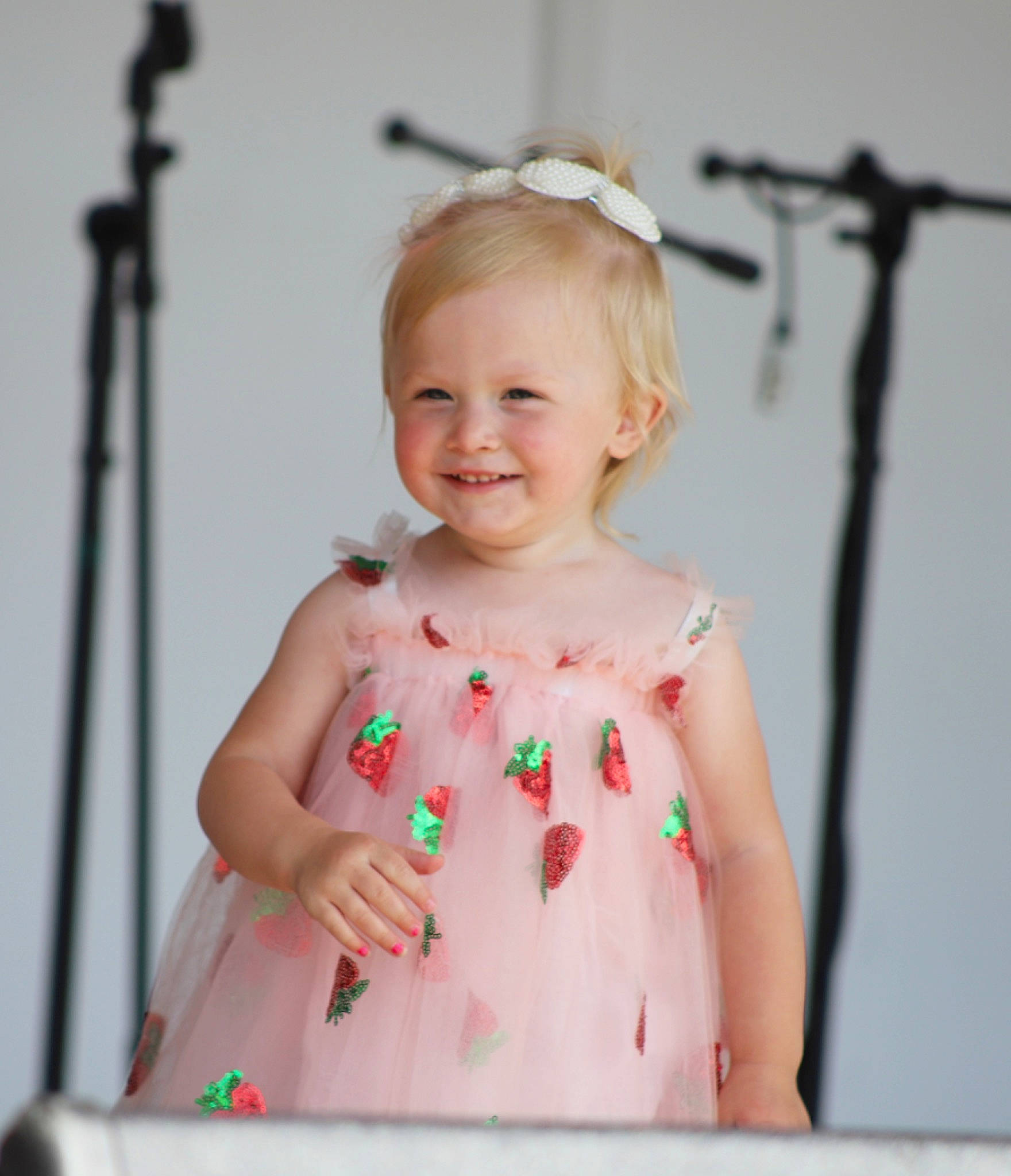 Jolene joined the competition — help win amazing prizes! baby, baby_toddler_clothing, blond, cheek, child, day_dress, dress, face, fun, happy, jeans, joy, neck, pattern, person, pink, skin, sleeve, smile, t_shirt