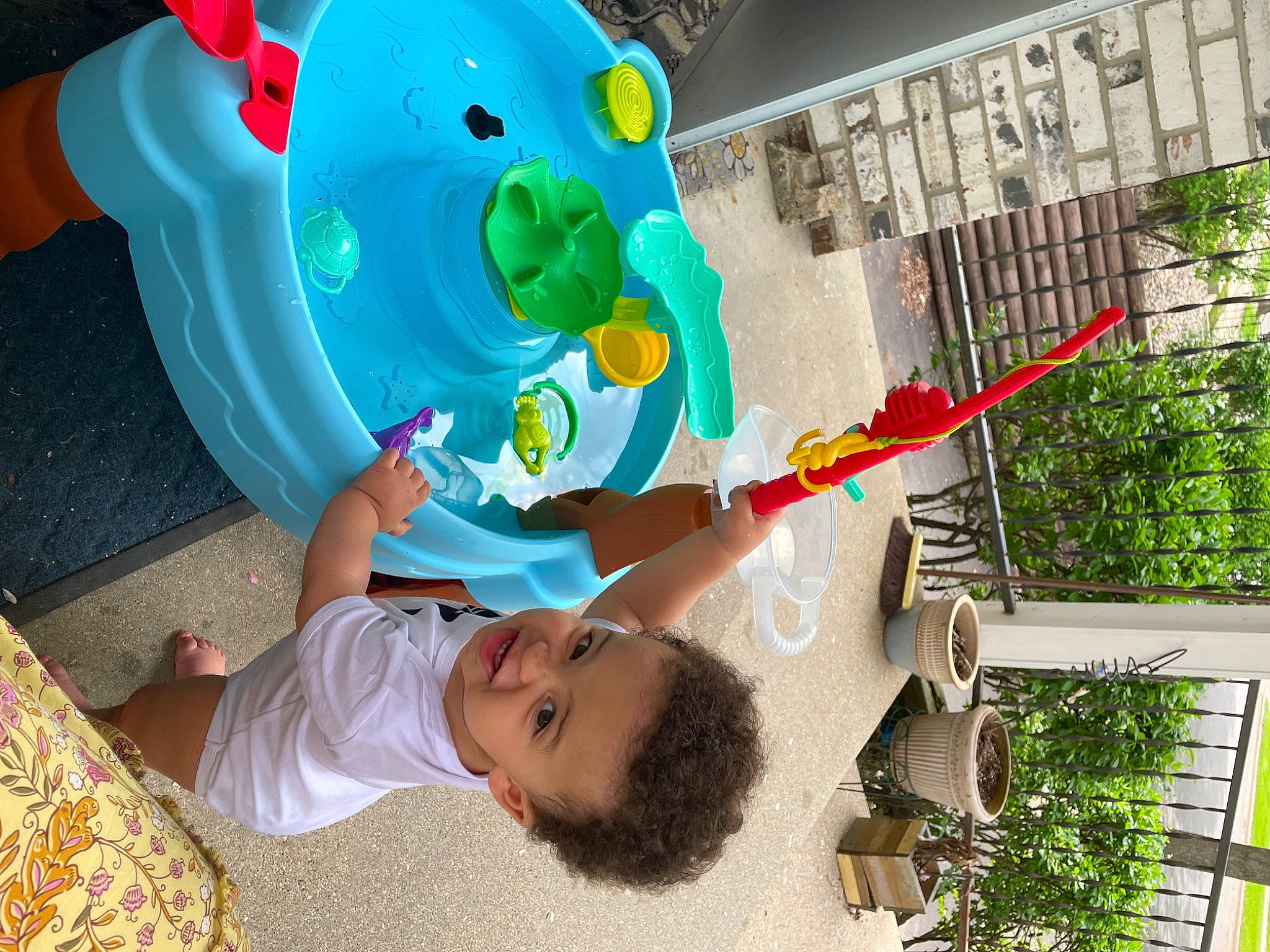 Desmond joined the competition — help win amazing prizes! balloon, child, event, fun, green, happy, leisure, party_supply, person, plant, plastic, play, recreation, room, t_shirt, toddler, toy, tree, visual_arts, water