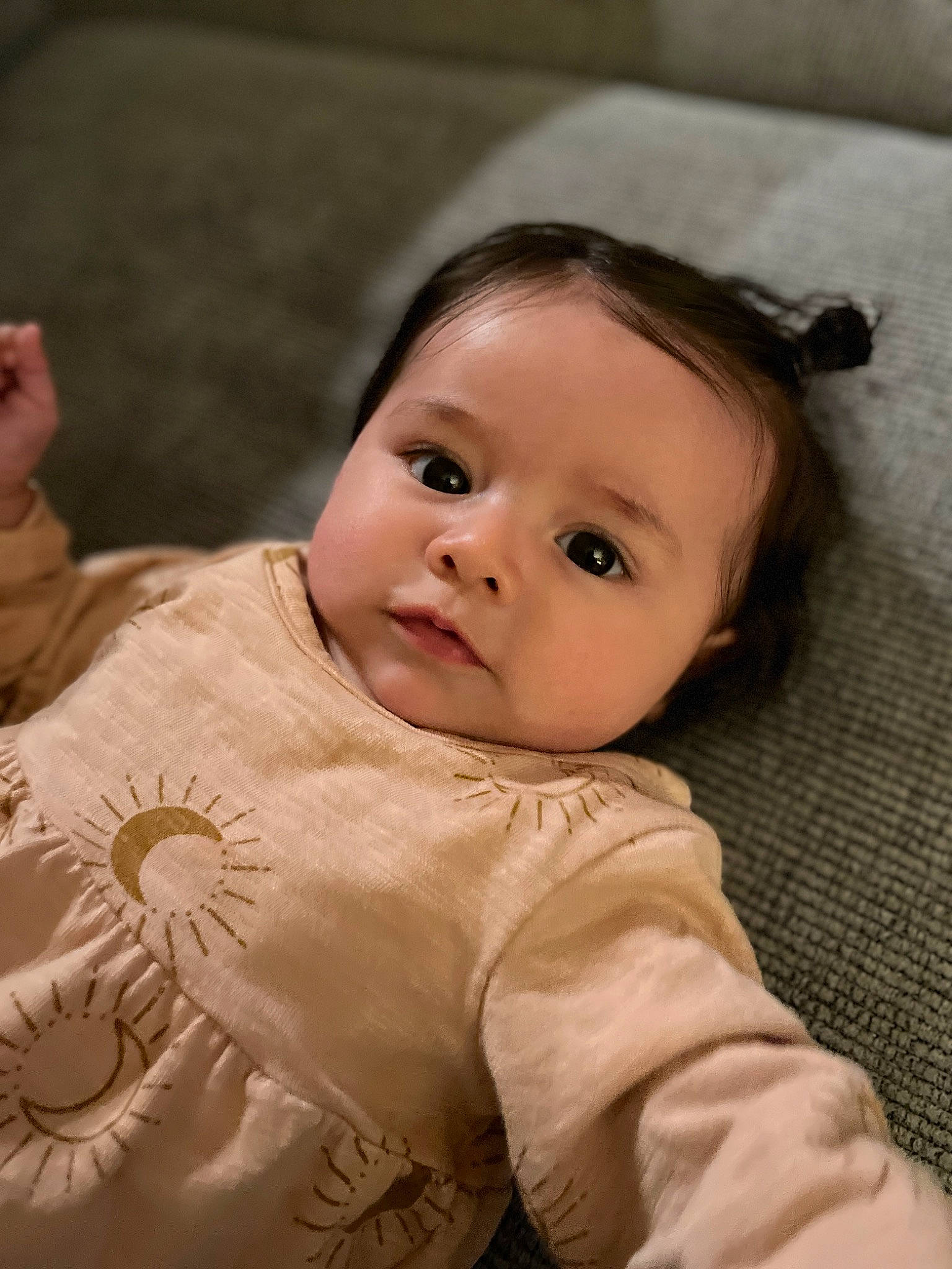 Arayah joined the competition — help win amazing prizes! baby, baby_toddler_clothing, cheek, child, comfort, eye, eyebrow, face, flash_photography, gesture, happy, head, iris, lip, mouth, nose, person, skin, sleeve, toddler