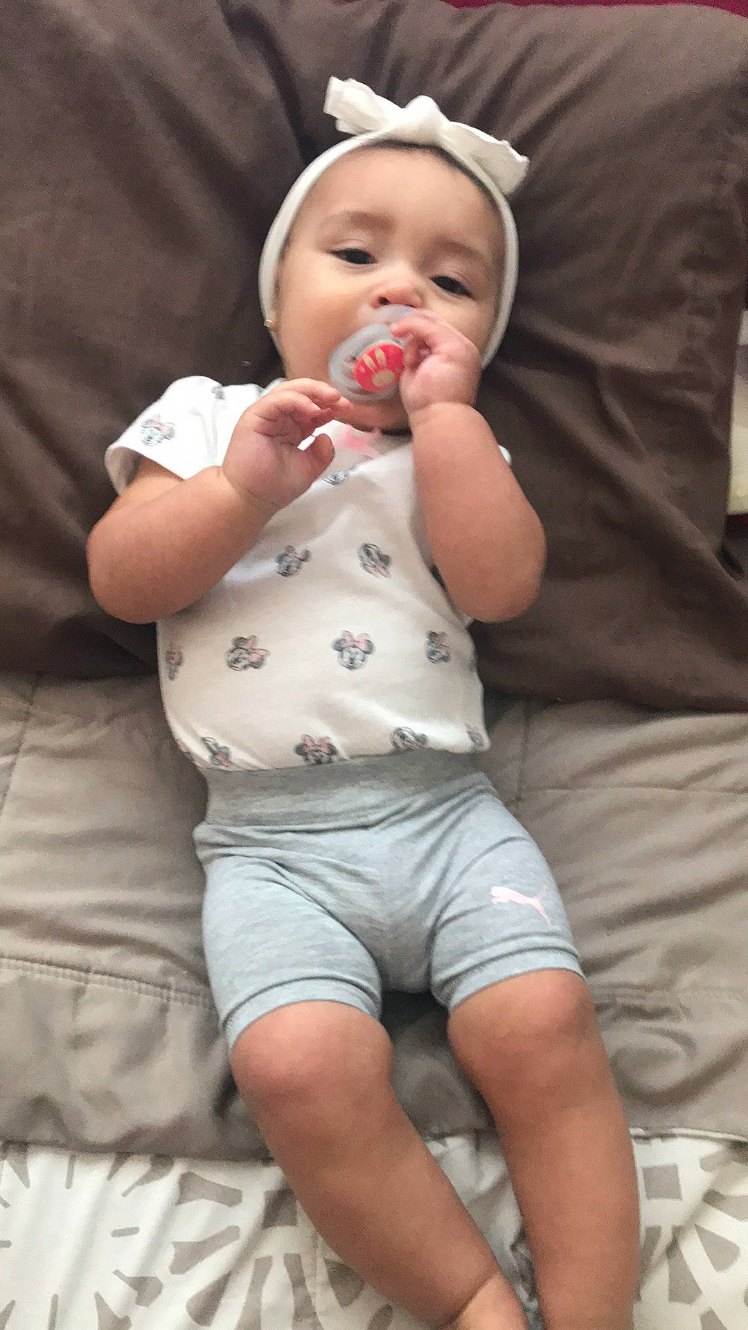 Avalynn joined the competition — help win amazing prizes! baby, baby_toddler_clothing, cheek, comfort, eye, face, finger, gesture, hand, happy, headwear, human, human_body, lip, mammal, mouth, person, skin, sleeve, standing