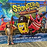 child, cartoon, movie_poster, spongebob, pirate, costume, indoor, promotion, display, colorful, character, advertisement, smiling, clothing, footwear, carpet, playful, standing, young, beige