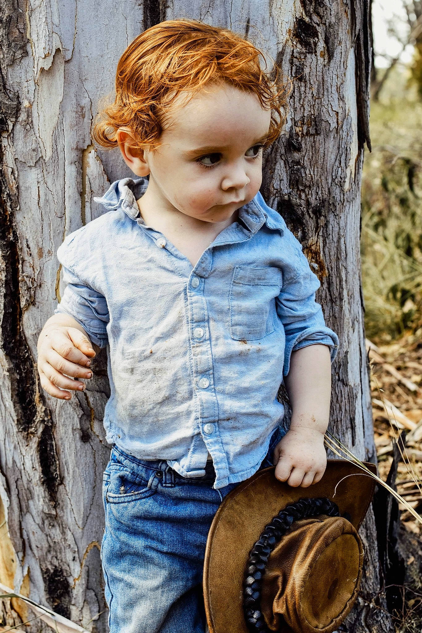 Brodie is registered to the contest to win money with this photo: beauty, denim, eye, flash_photography, grass, hand, happy, human, jeans, leaf, organ, people, people_in_nature, person, photograph, plaid, plant, skin, toddler, tree