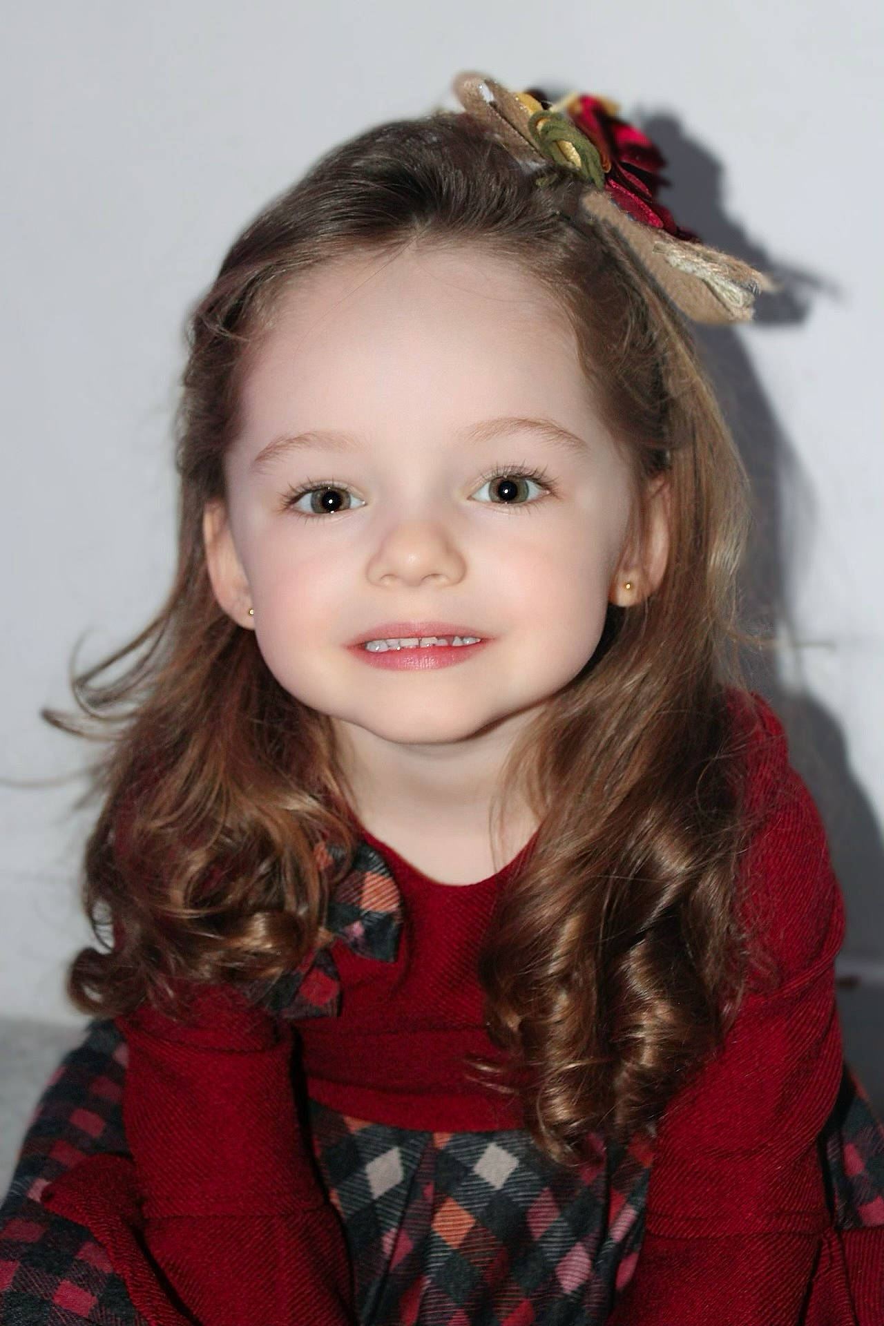 Elsa Miriam joined the competition — help win amazing prizes! blond, brown_hair, cheek, child, clothing, eyelash, flash_photography, happy, iris, joy, lip, long_hair, outerwear, pattern, person, plaid, red, skin, sleeve, smile