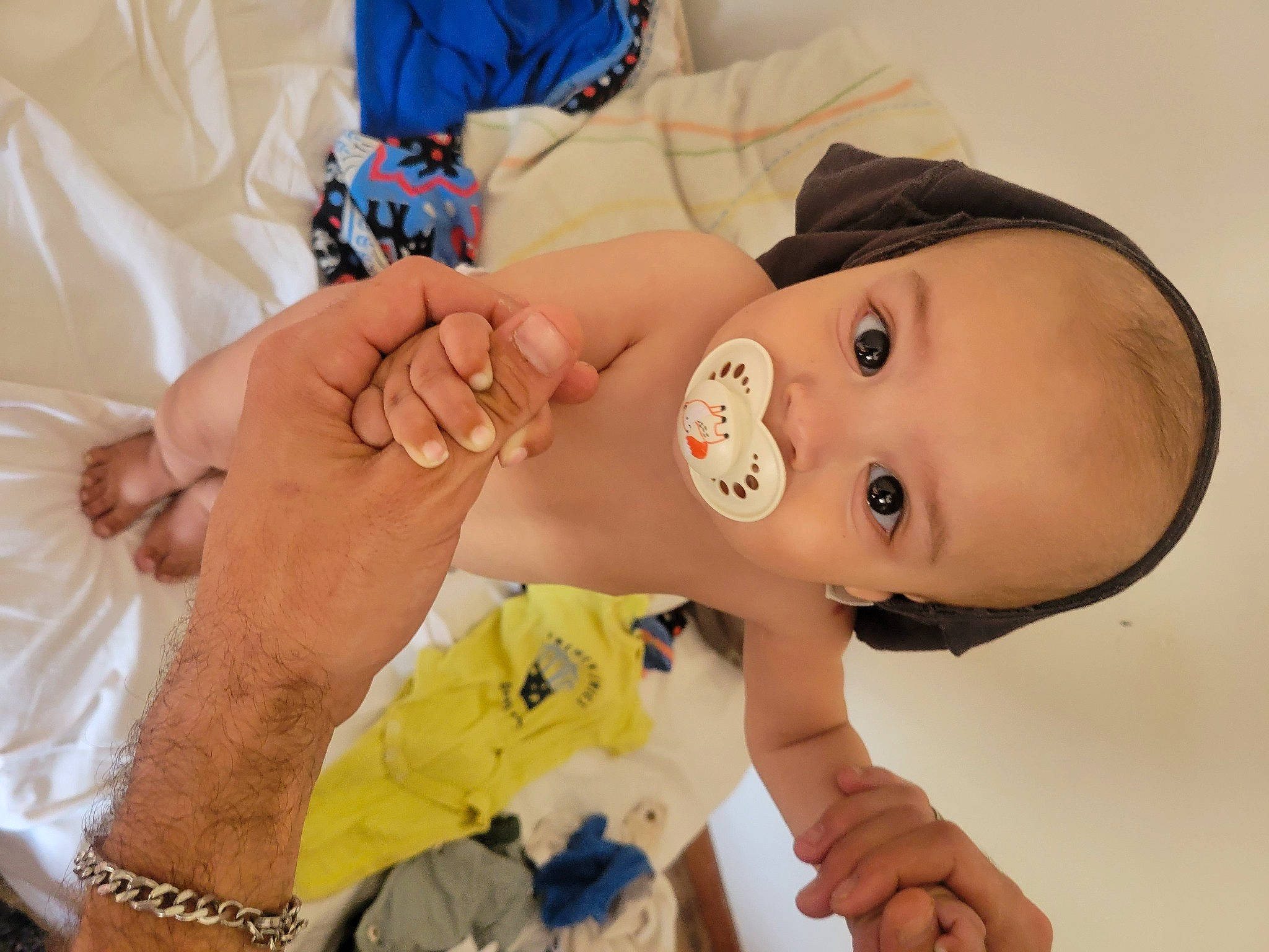 Ayden participe au concours pour gagner de l'argent avec cette photo : abdomen, baby, baby_products, baby_toddler_clothing, child, dress, eyelash, finger, fun, gesture, hand, happy, hat, jewellery, nail, person, skin, sleeve, thumb, toddler