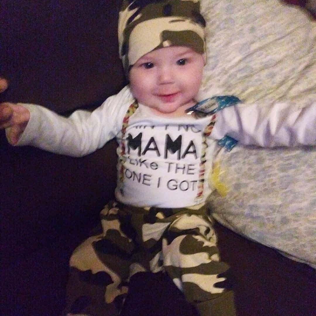 Johnathon joined the competition — help win amazing prizes! baby, baby_toddler_clothing, child, cool, headgear, headwear, joy, person, sleeve, smile, t_shirt, toddler