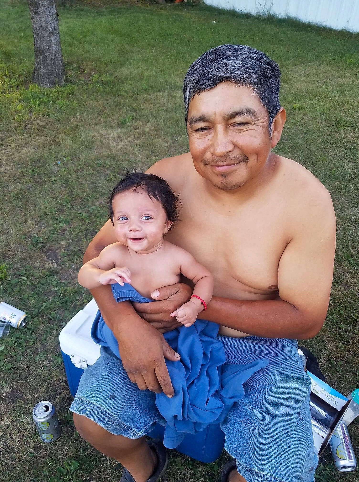 Armoni joined the competition — help win amazing prizes! abdomen, barechested, chest, child, event, fun, grass, grass_family, happy, joy, lawn, leisure, muscle, person, plant, recreation, shorts, skin, smile, thumb