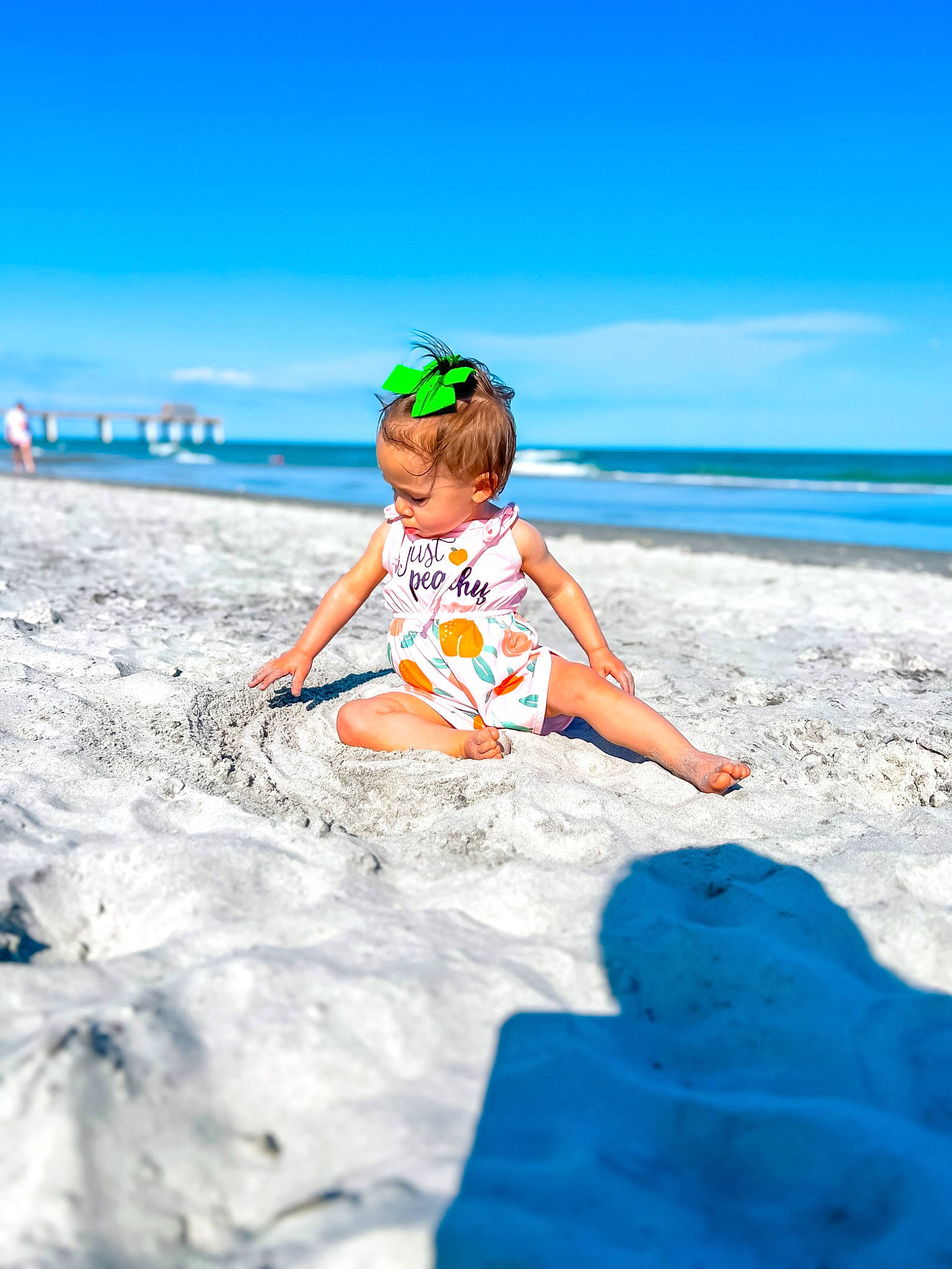 Havana joined the competition — help win amazing prizes! aqua, beach, blue, cloud, fun, happy, hat, horizon, landscape, leisure, morning, natural_environment, people_in_nature, people_on_beach, person, sand, sky, sunlight, toddler, travel