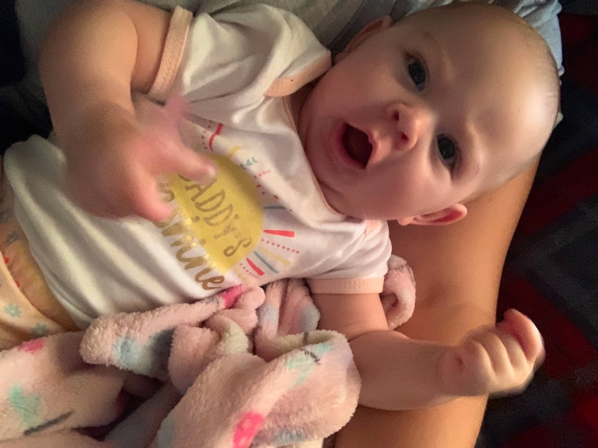 Lillianna is registered to the contest to win money with this photo: baby, birth, cheek, child, ear, eye, finger, hand, lip, mouth, nail, nose, person, skin, surprise, toddler