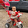 Gina a rejoint le concours — aidez-le/la à gagner de superbes lots ! alloywheel, baby, car, carwheel, city, clothing, face, footwear, head, machine, person, photography, portrait, shoe, spoke, tire, transportation, tricycle, vehicle, wheel