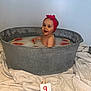 Gina participe au concours pour gagner de l'argent avec cette photo : baby, bathing, bathtub, cap, clothing, face, happy, hat, head, hottub, leisureactivities, person, photography, portrait, smile, sport, swimming, tub, water, watersports