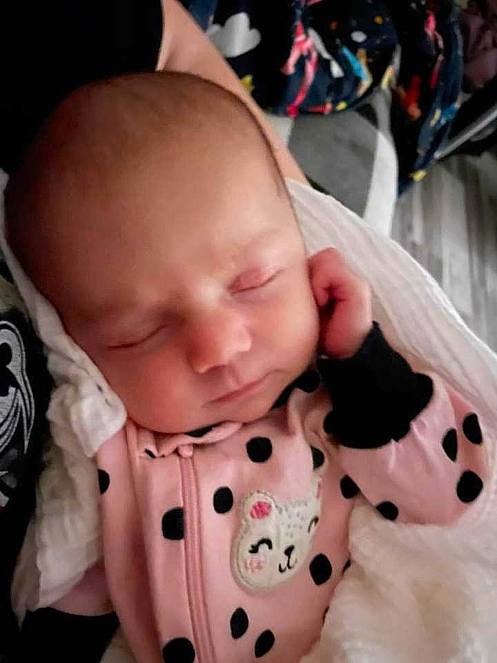 Alison joined the competition — help win amazing prizes! baby, baby_products, baby_toddler_clothing, carmine, cheek, child, collar, comfort, event, eyelash, facial_expression, happy, lip, mammal, pattern, person, pink, skin, sleeve, textile