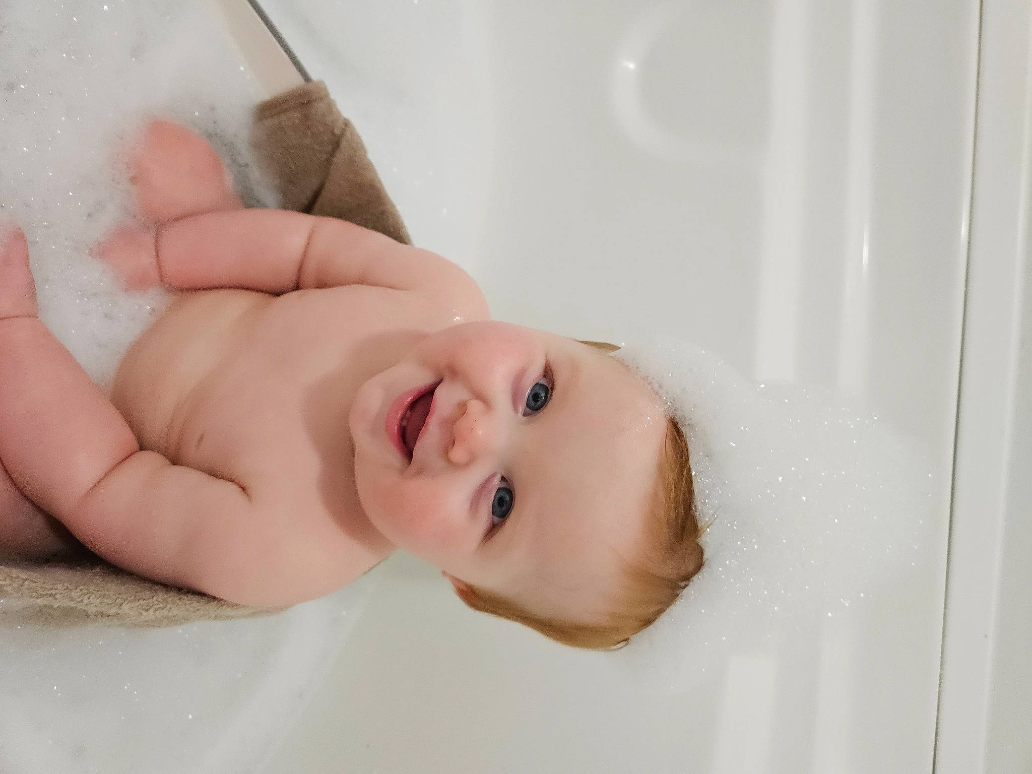 Dayton is registered to the contest to win money with this photo: arm, baby, baby_bathing, bathing, cheek, child, comfort, ear, eyelash, happy, jaw, joy, lip, mouth, neck, nose, person, plumbing_fixture, skin, smile