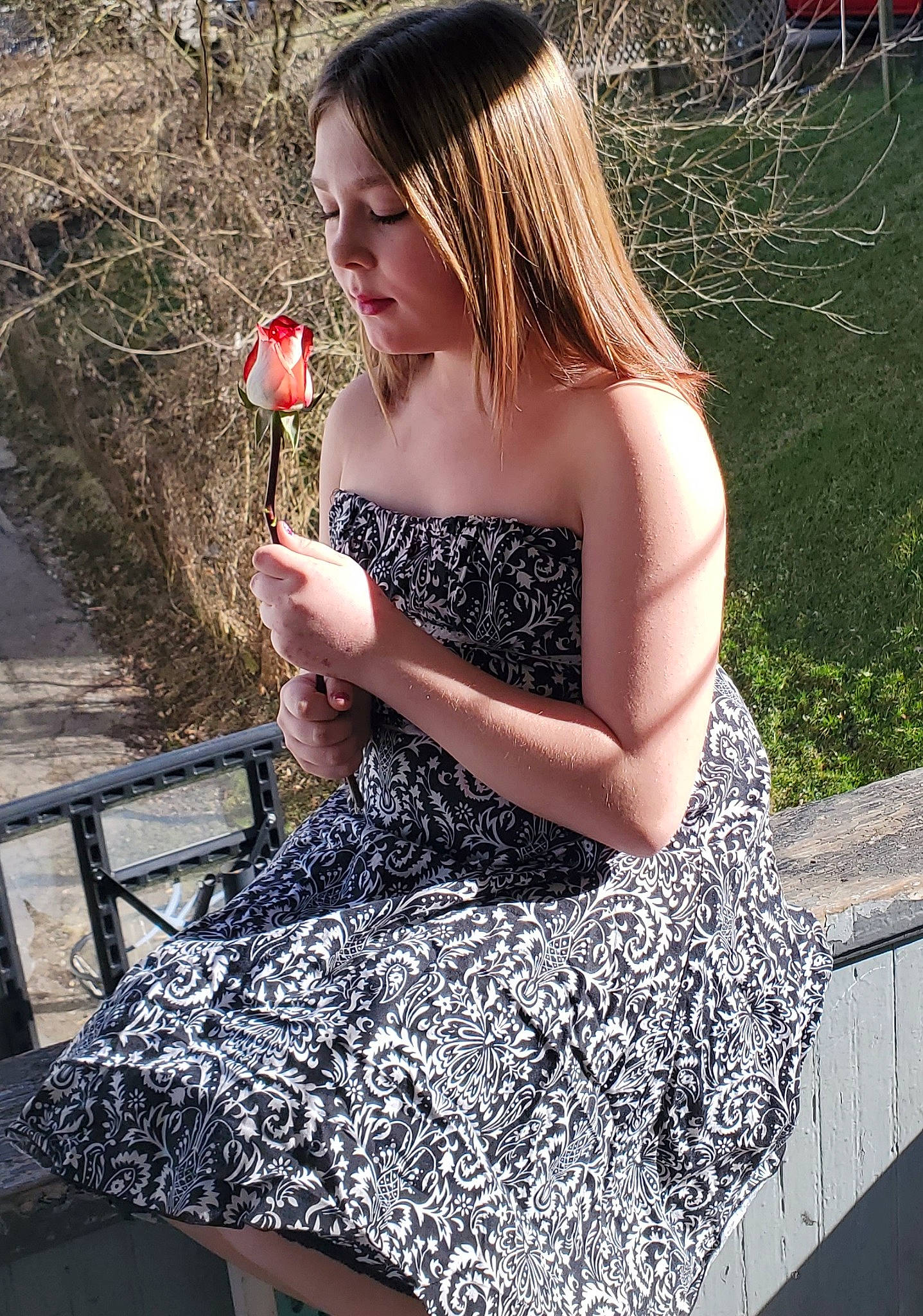 Makenzi joined the competition — help win amazing prizes! arm, black_hair, day_dress, eyewear, fashion, fawn, flash_photography, flower, grass, hairstyle, happy, human_body, joint, lip, neck, people_in_nature, person, pink, plant, thigh