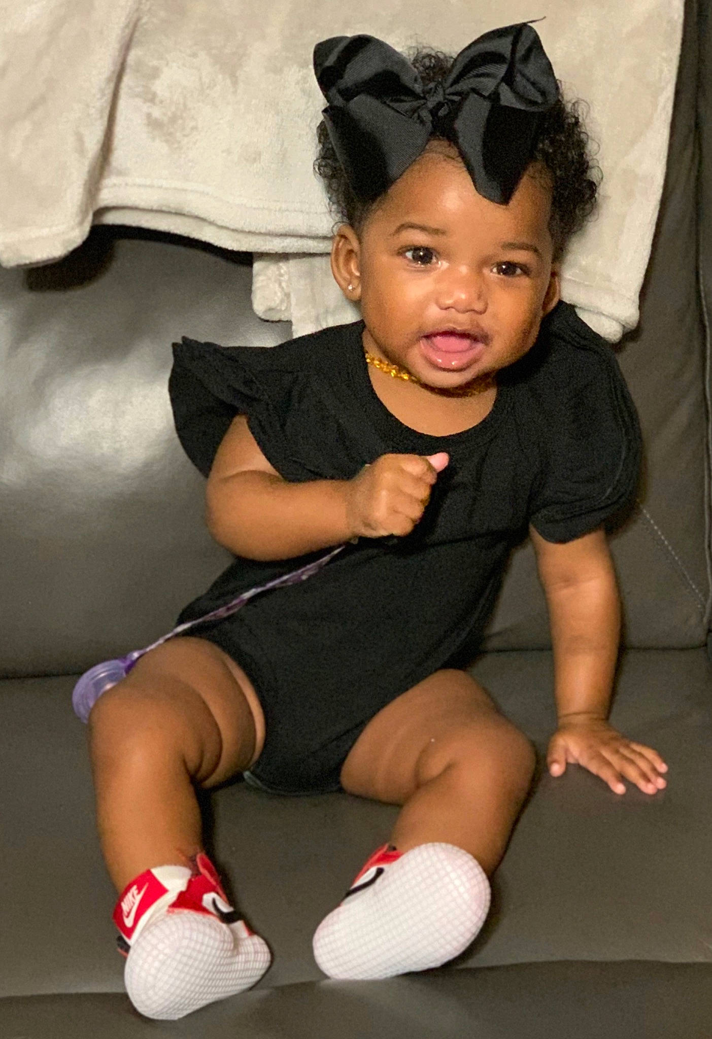 Haley joined the competition — help win amazing prizes! arm, beauty, black_hair, child, child_model, fun, hairstyle, leg, person, photo_shoot, photography, shoe, sitting, skin, smile, sportswear, thigh, toddler