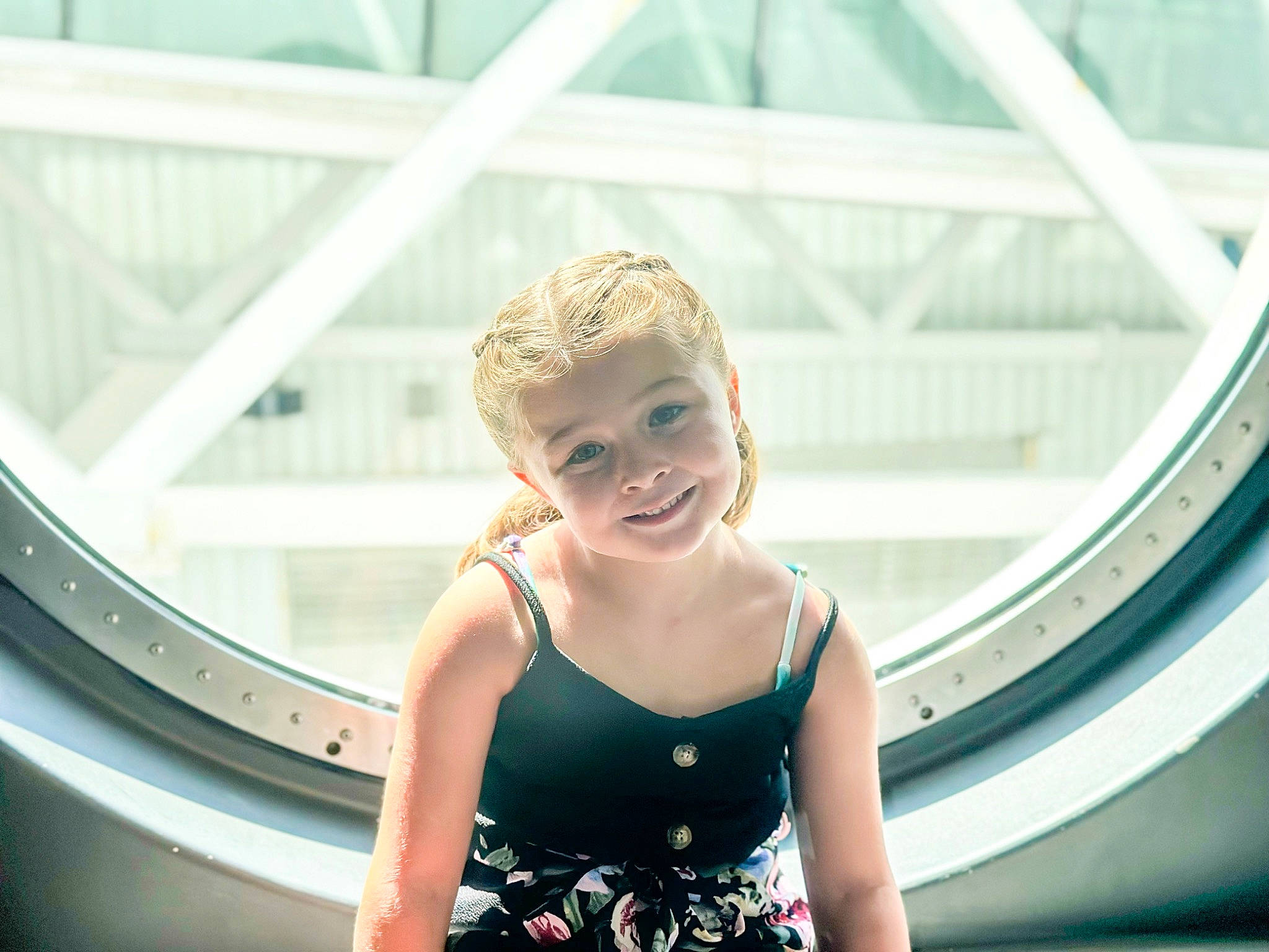 Jaida Rapuano joined the competition — help win amazing prizes! blond, child, circle, eyewear, flash_photography, fun, hair, hairstyle, happy, headwear, joy, leisure, pattern, person, portrait_photography, recreation, shoulder, sitting, smile, t_shirt